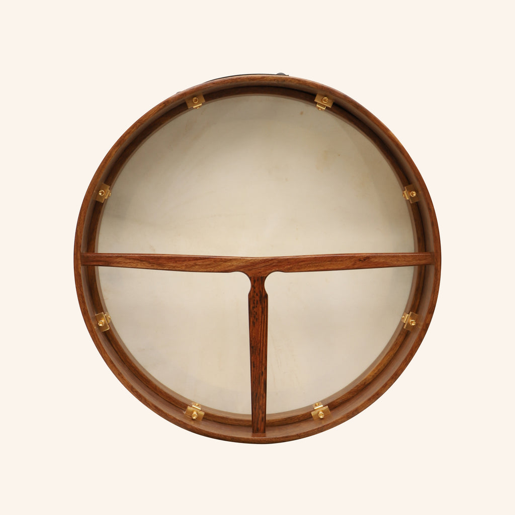 Muzikkon 18"X4" Heartland Tunable Irish Bodhran Drum with T-Bar & Taped Finish Deep Tune