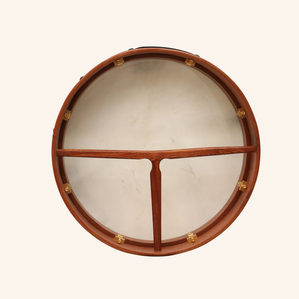 Muzikkon 18"X4" Heartland Tunable Irish Bodhran Drum with T-Bar & Taped Finish Deep Tune