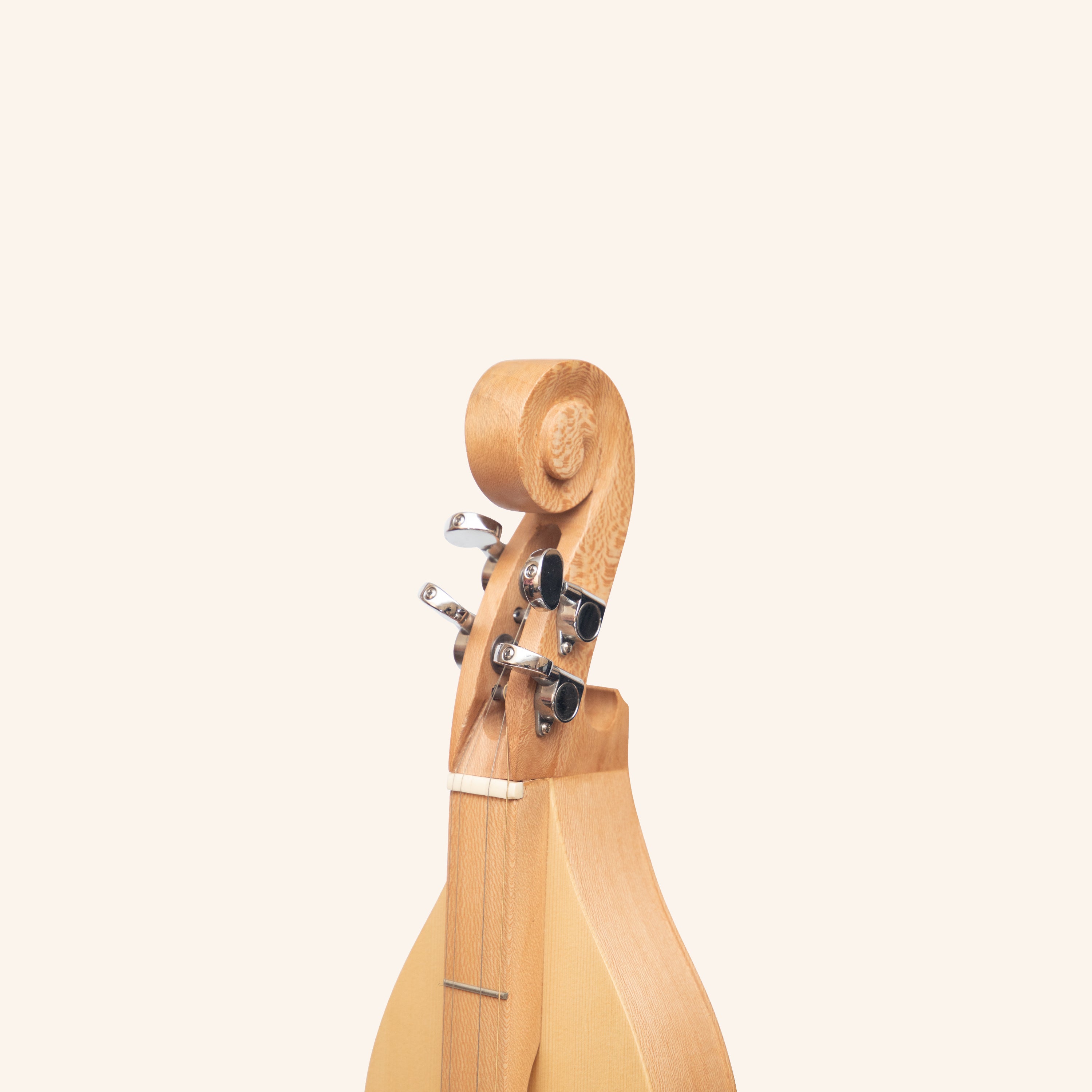 Mountain Dulcimer 4 String F-Hole Lacewood With Nickel Finish Hardware