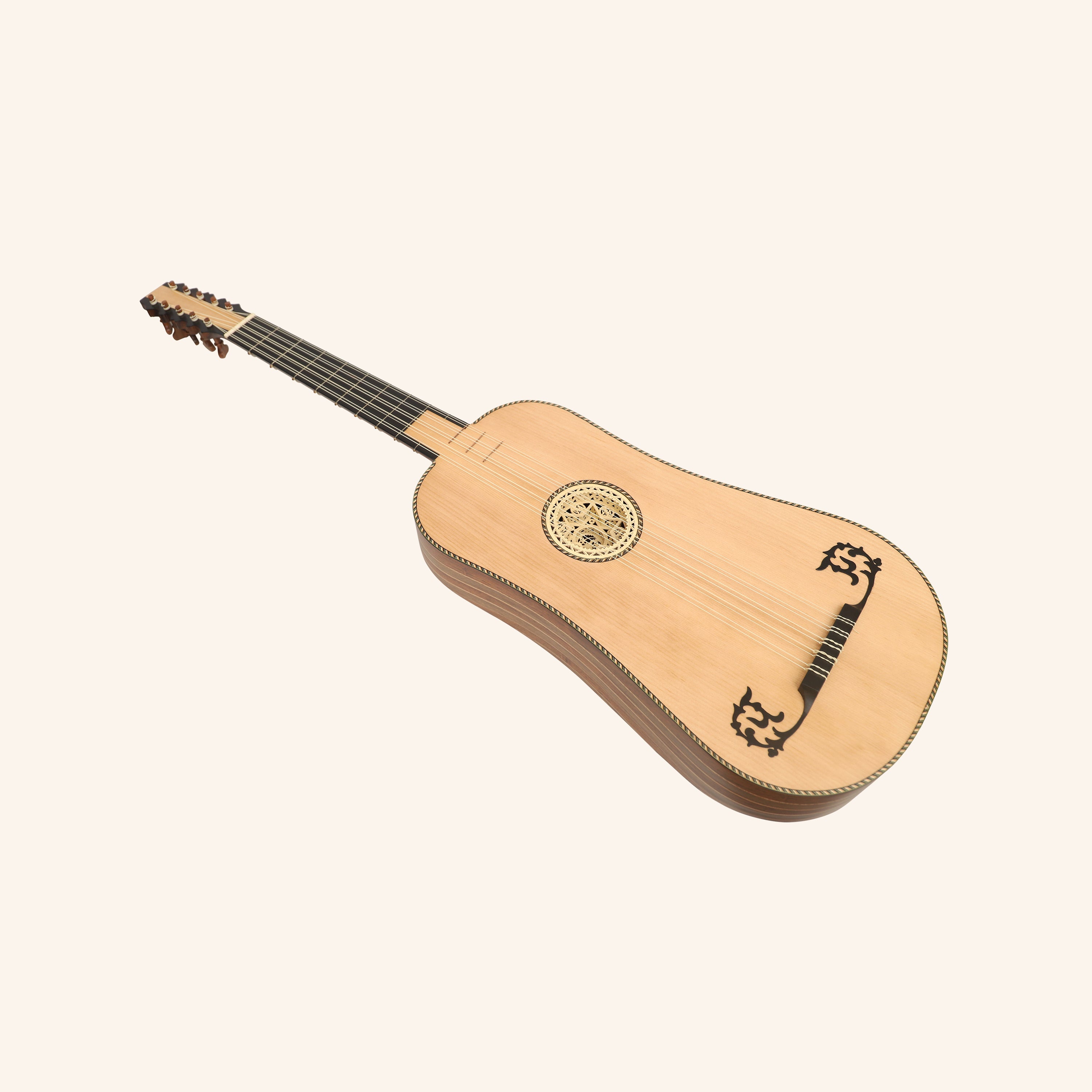 Heartland Sellas Baroque Guitar, 5 Course Variegated Walnut Rosewood