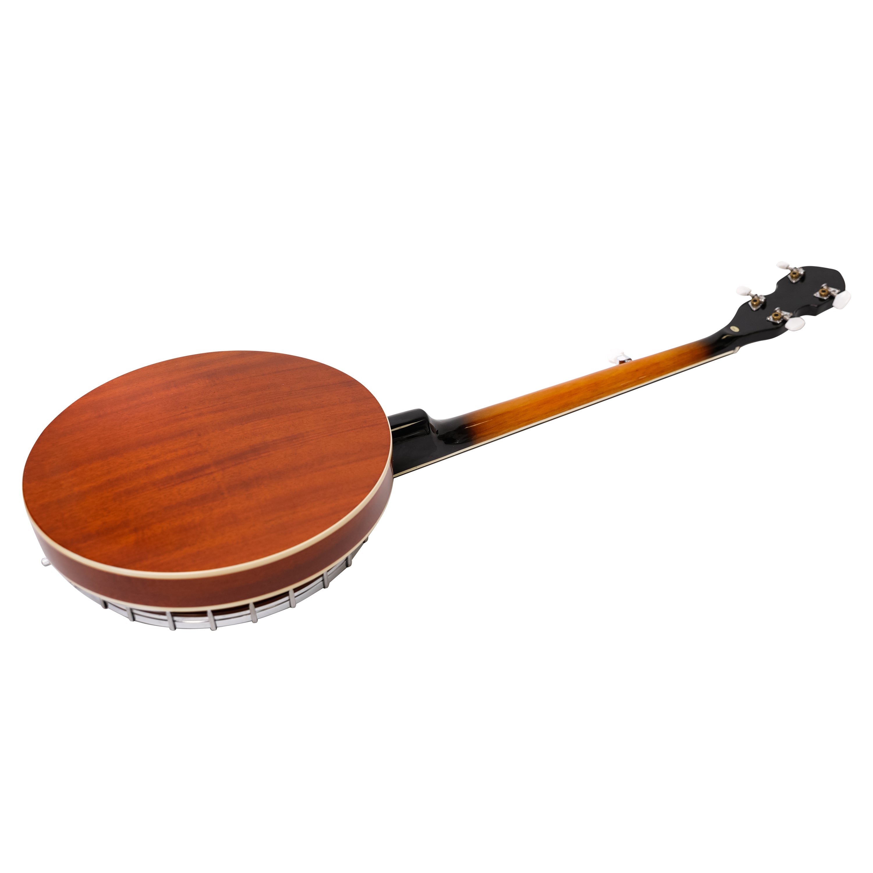 Heartland 5 String Irish Banjo Left Handed Player Series 24 Bracket with Closed Solid Back Sunburst Finish