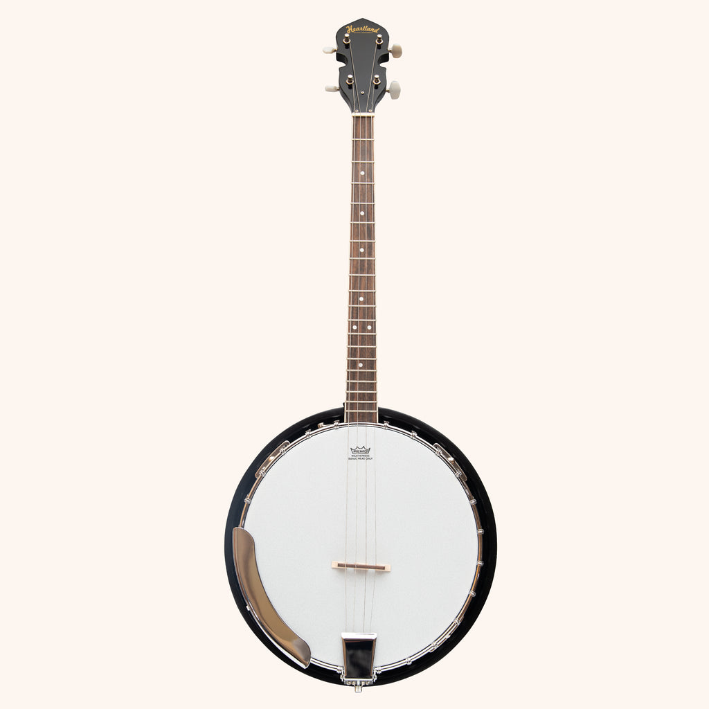 Heartland 4 String Banjo 19 Frets Irish Tenor Banjo 24 Bracket with Closed Solid Back