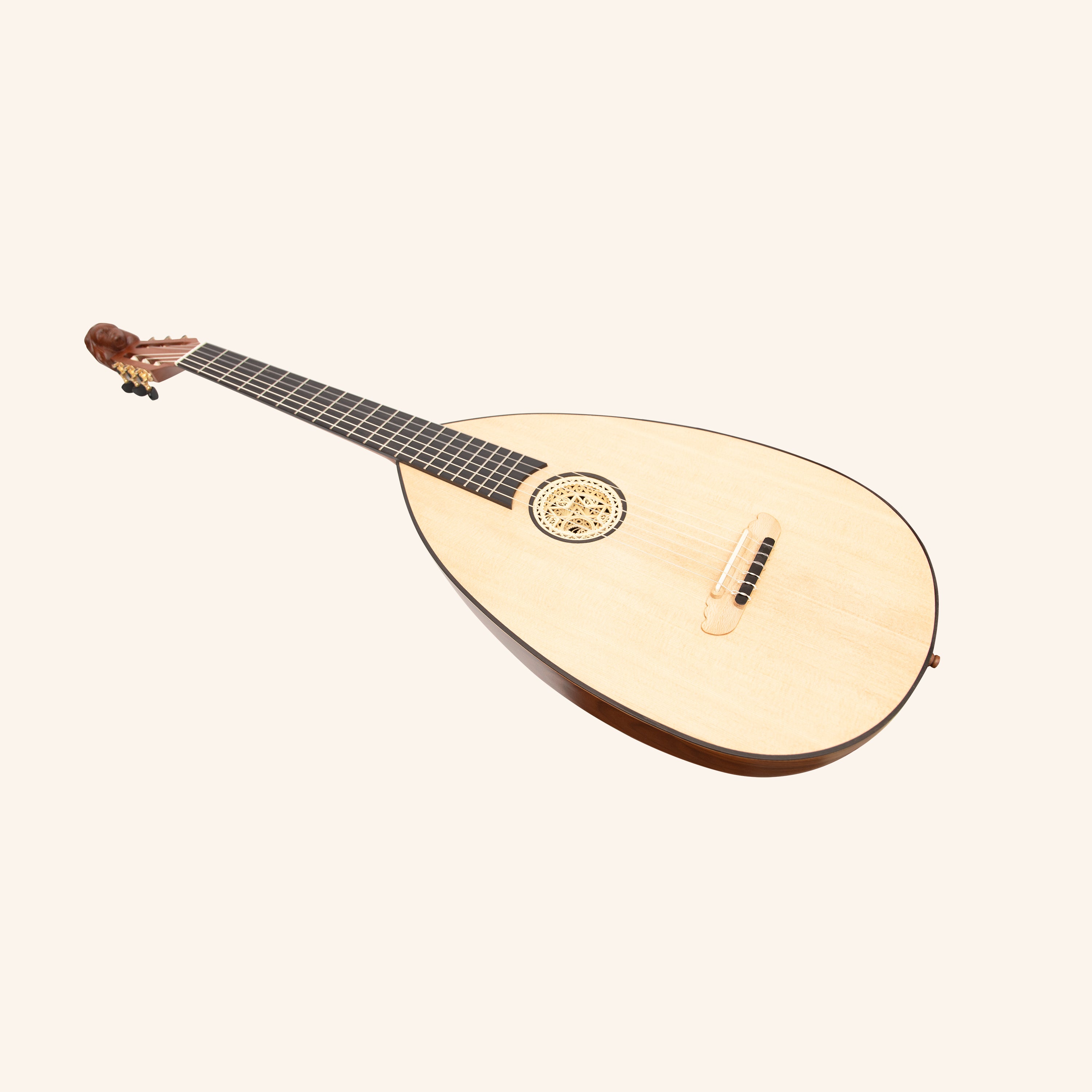 MUZIKKON LUTE GUITAR, 6 STRING ROSEWOOD