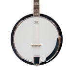 Heartland 4 String 17 Fret Irish Tenor Banjo Left Handed Player Series with Closed Solid Back Sunburst Finish