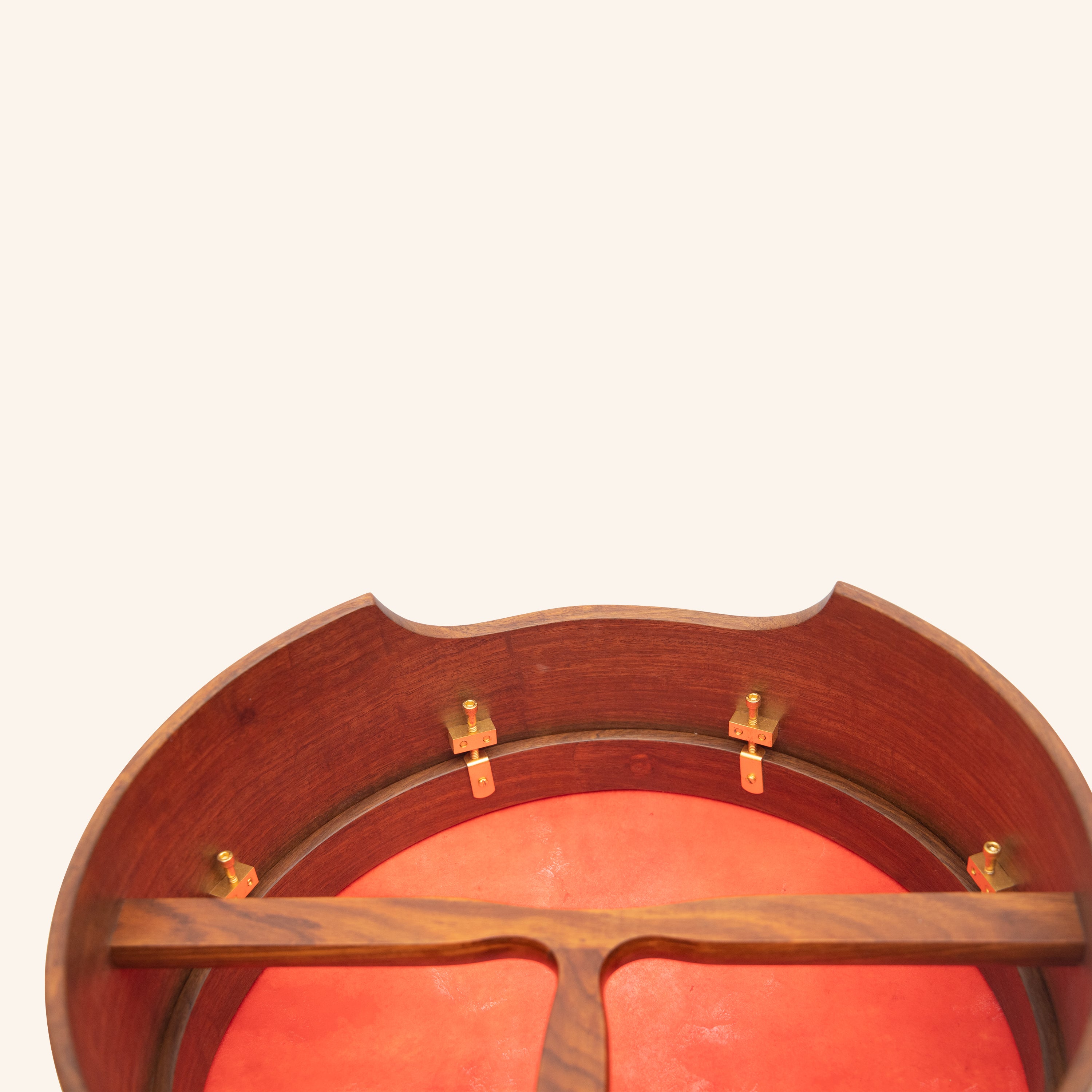 Muzikkon 16"X6" Heartland Tunable Deep Rim Bodhran Rosewood T-Bar Goat Skin
