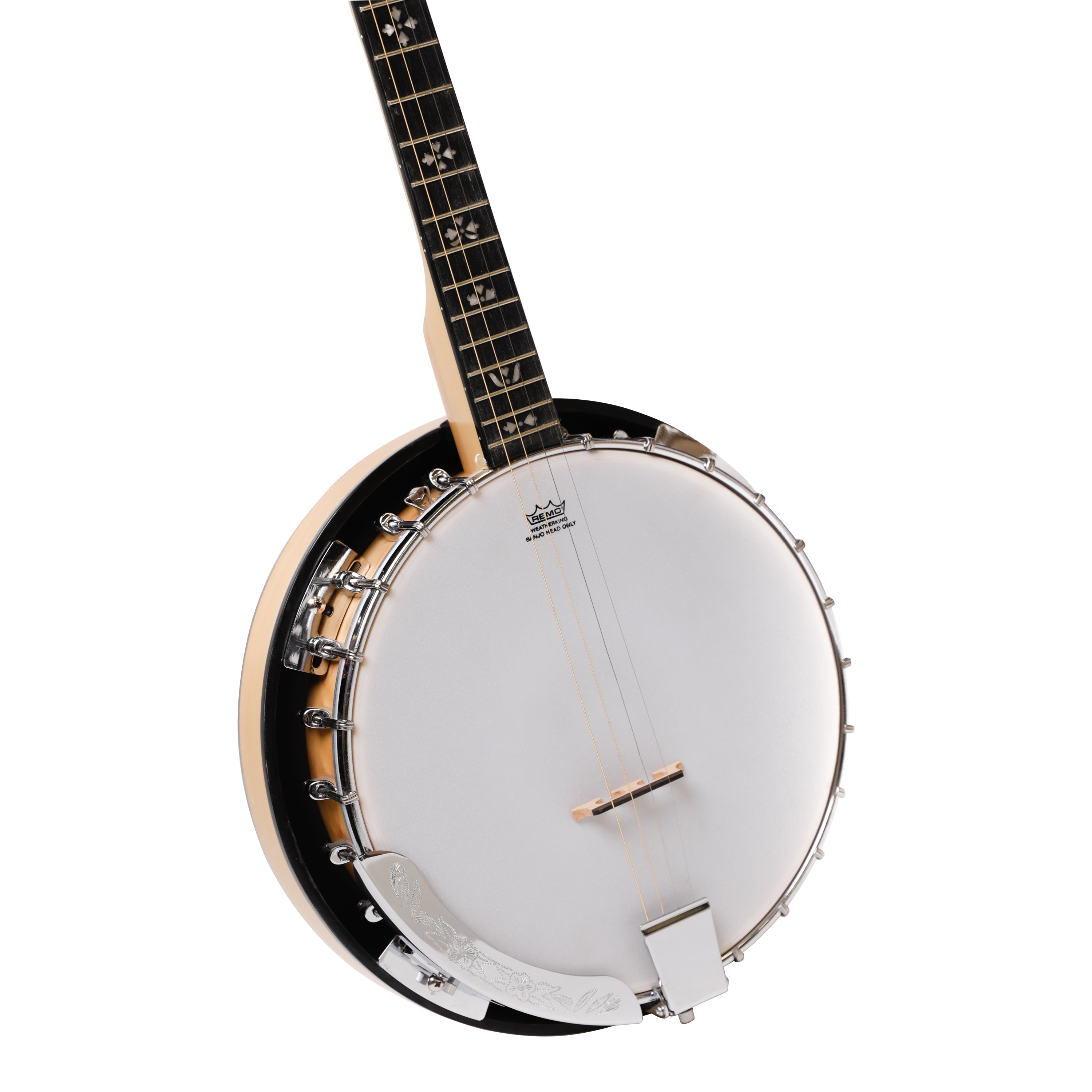 Heartland Deluxe Irish Tenor Banjo 19 Frets with 24 Bracket and Closed Solid Back Maple Finish