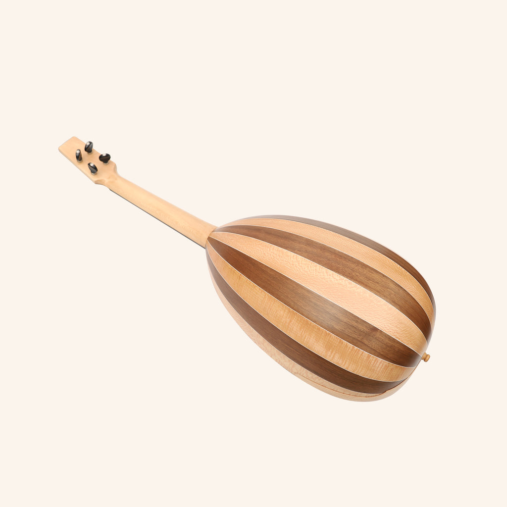 Heartland Baroque Ukulele, 4 String Baritone Variegated Walnut And Lacewood