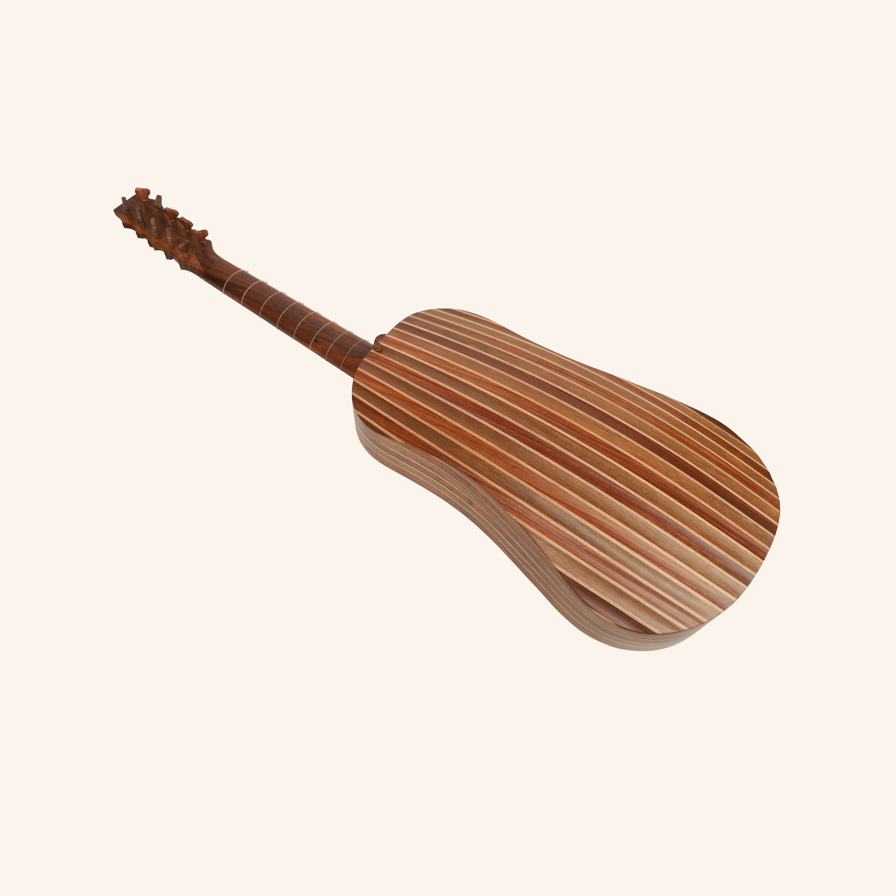 Heartland Sellas Baroque Guitar, 5 Course Variegated Walnut Rosewood