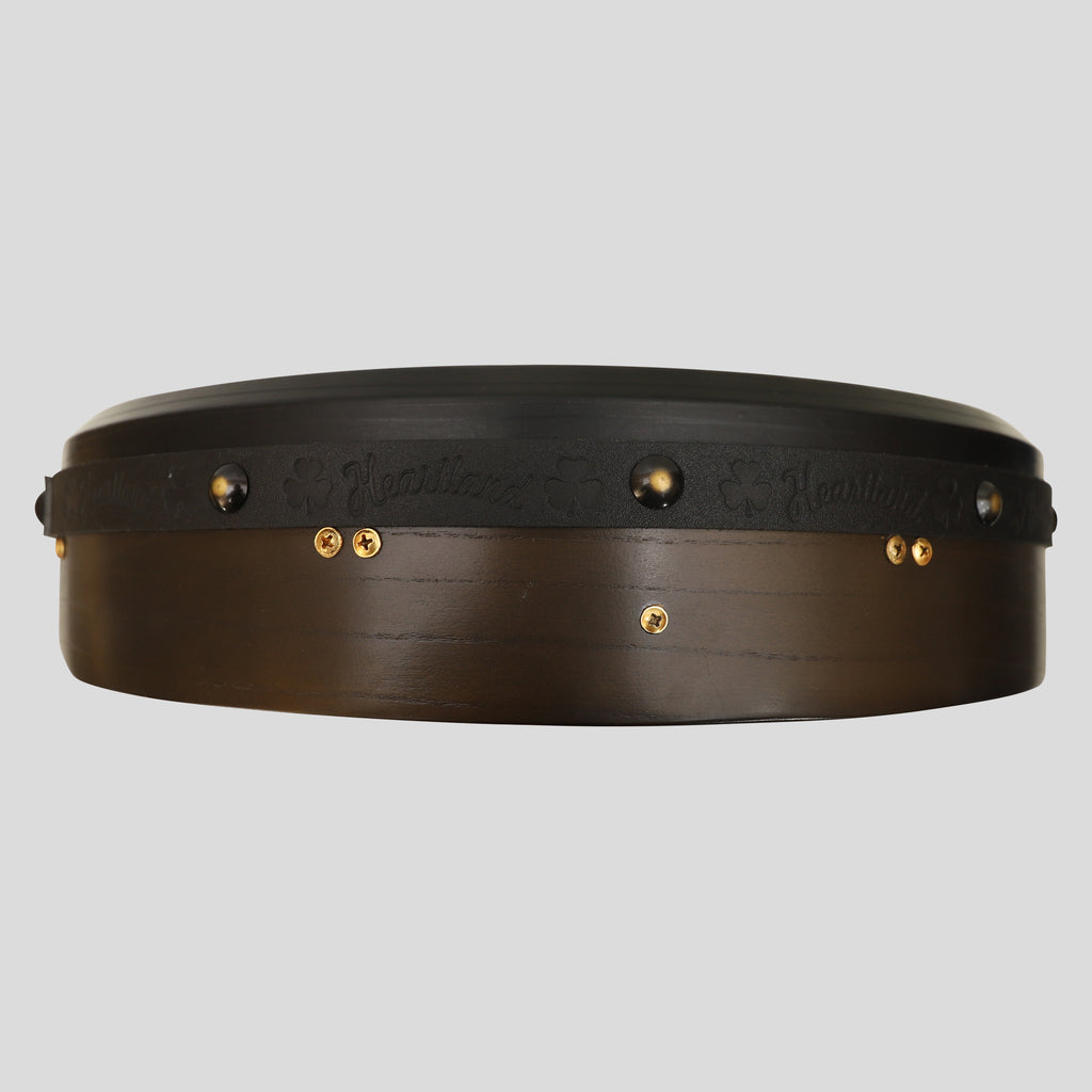 Muzikkon 18"X4" Heartland Tunable Irish Bodhran Drum with T-Bar & Taped Finish Deep Tune