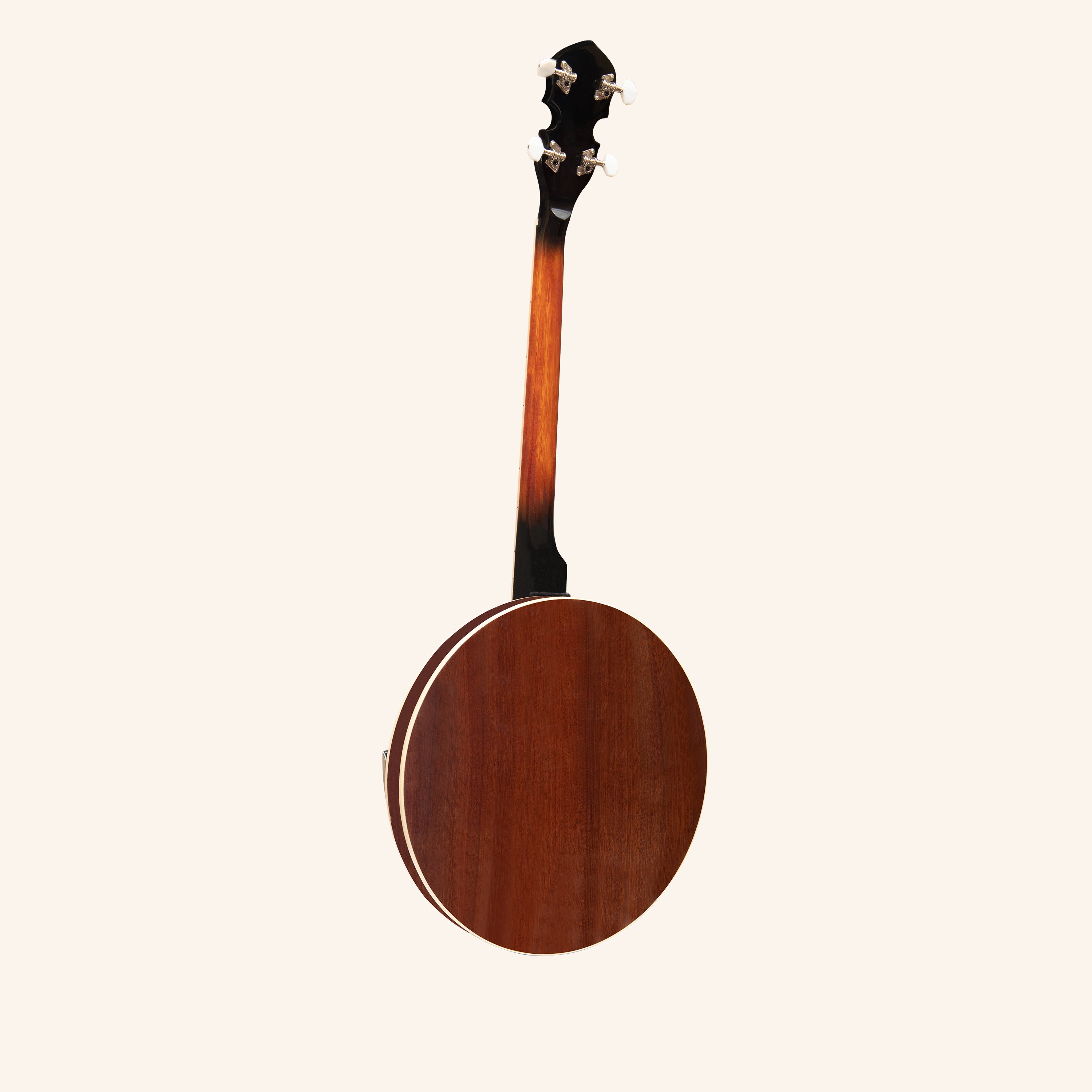 Heartland 4 String 19 Fret Irish Tenor Banjo Left Handed Player Series with Closed Solid Back Sunburst Finish