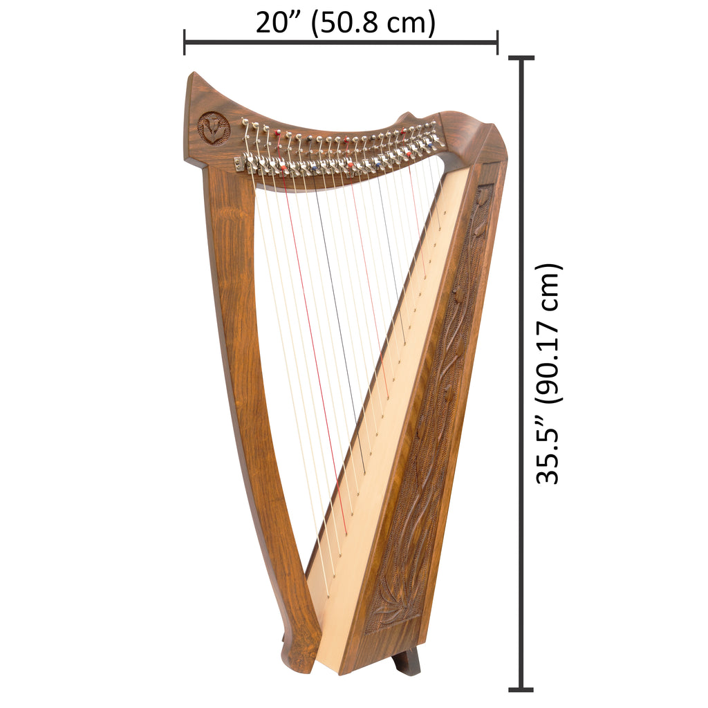 22 String Trinity Crested Harp, Celtic Lap Harp