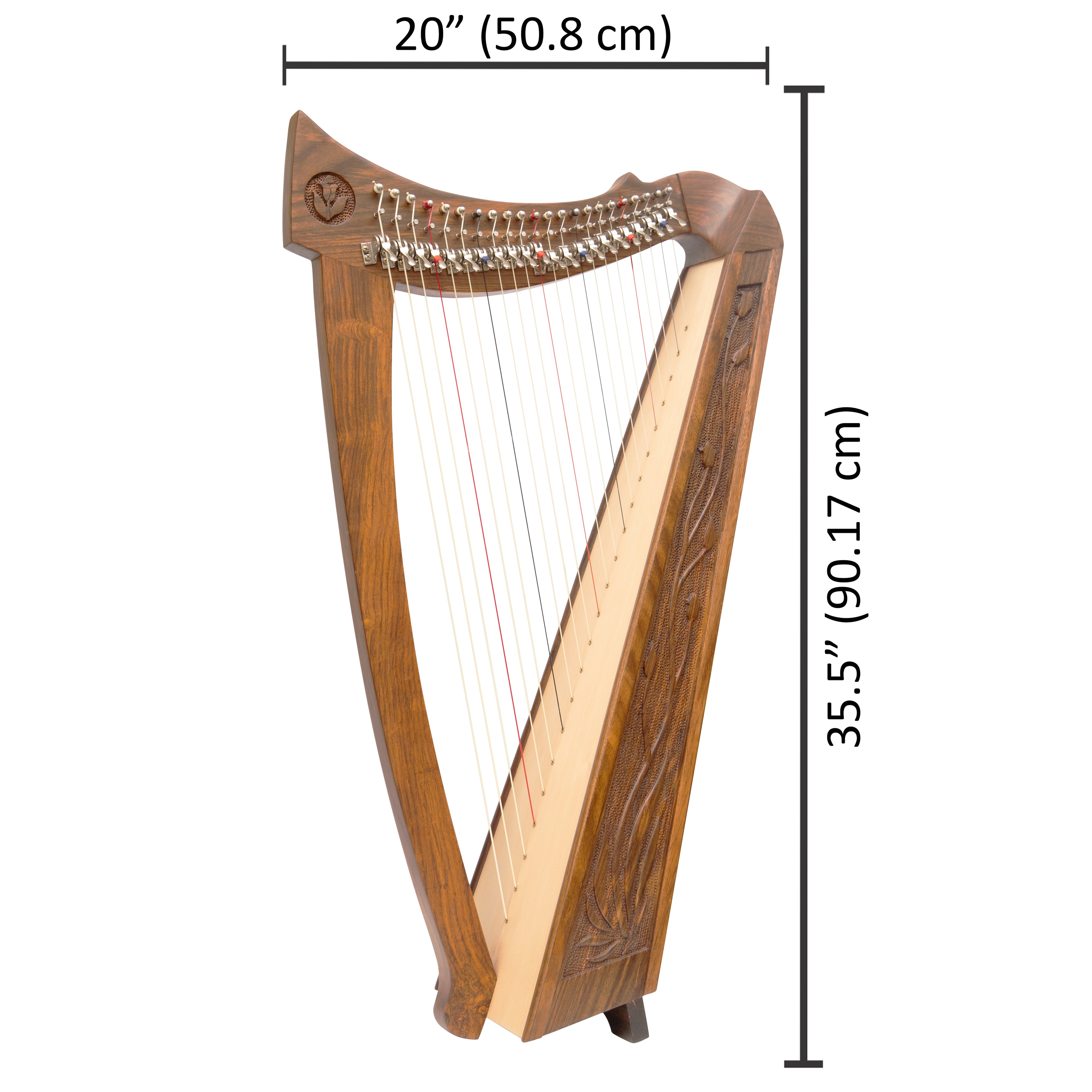 22 String Trinity Crested Harp, Celtic Lap Harp