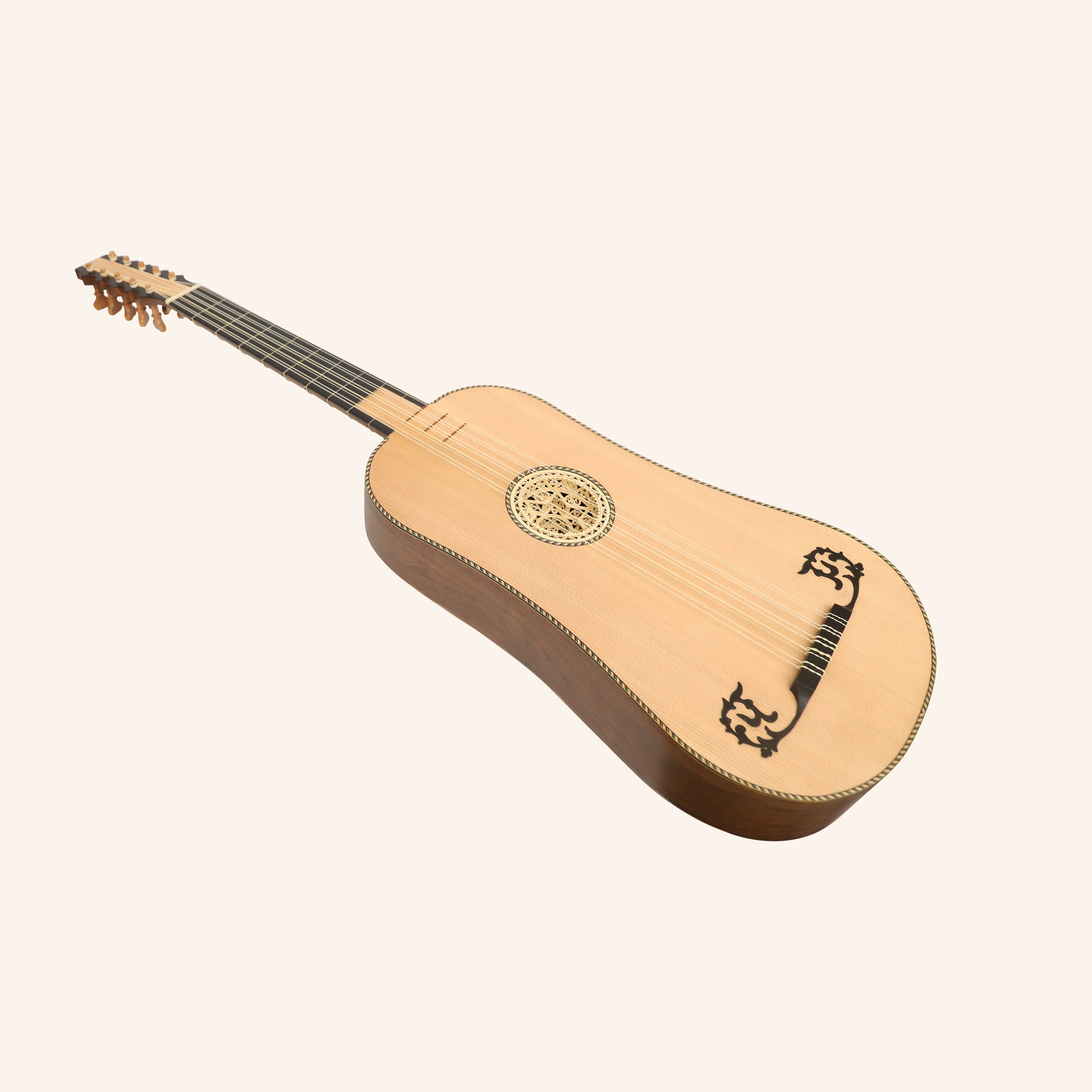Heartland Sellas Baroque Guitar, 5 Course Walnut