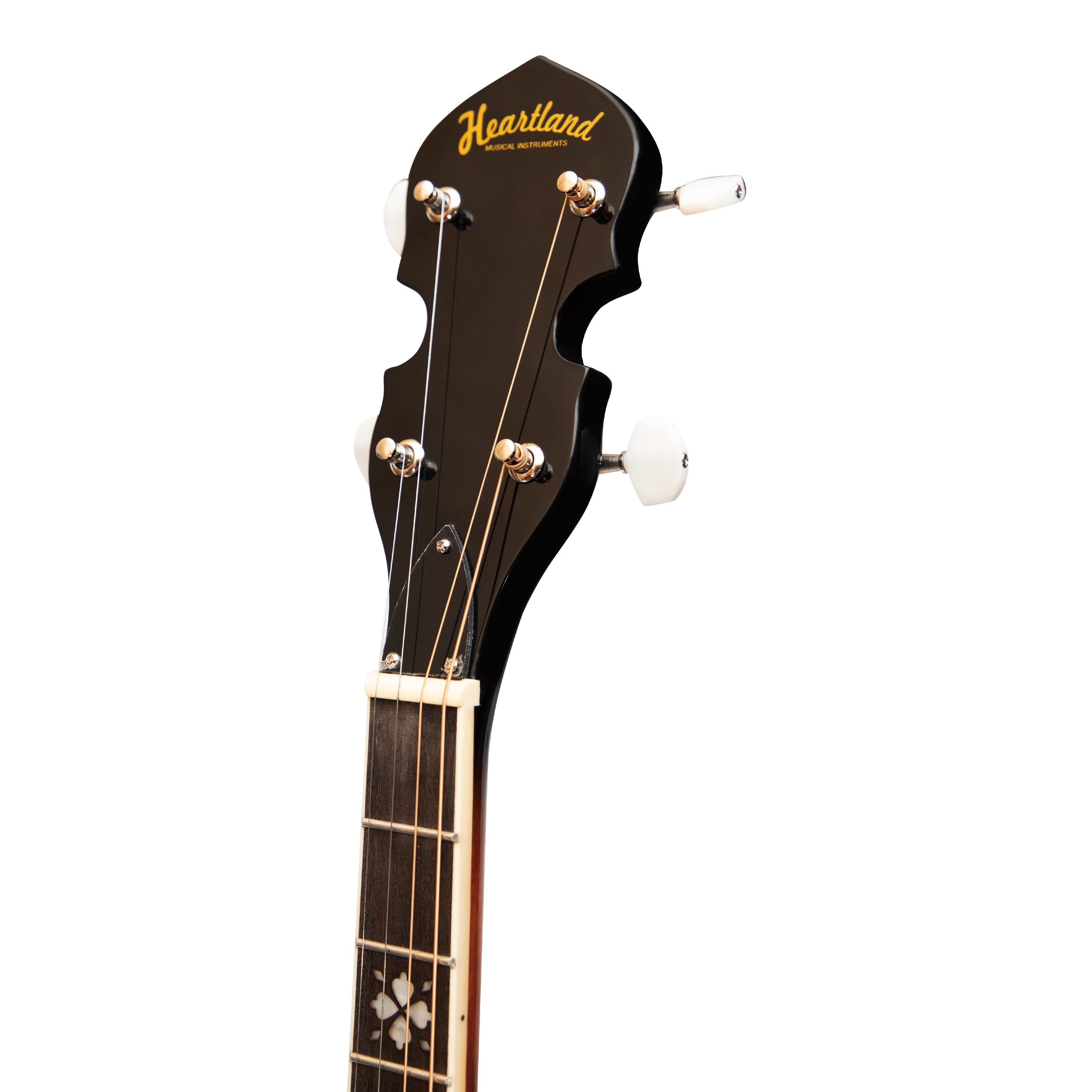 Heartland 4 String 19 Fret Irish Tenor Banjo Left Handed Player Series with Closed Solid Back Sunburst Finish