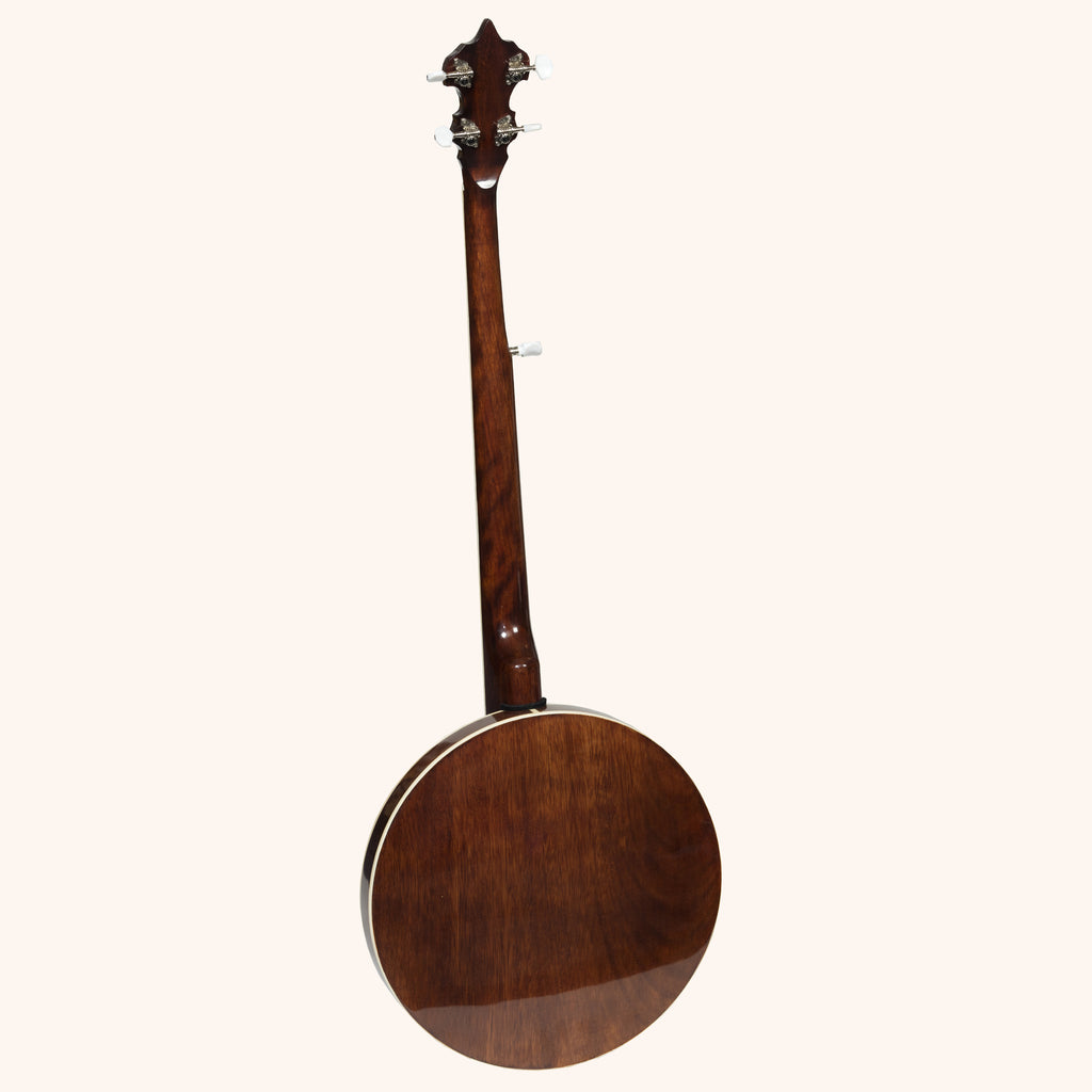 Heartland 5 String Irish Banjo 24 Bracket with Closed Solid Back and Geared 5th Tuner