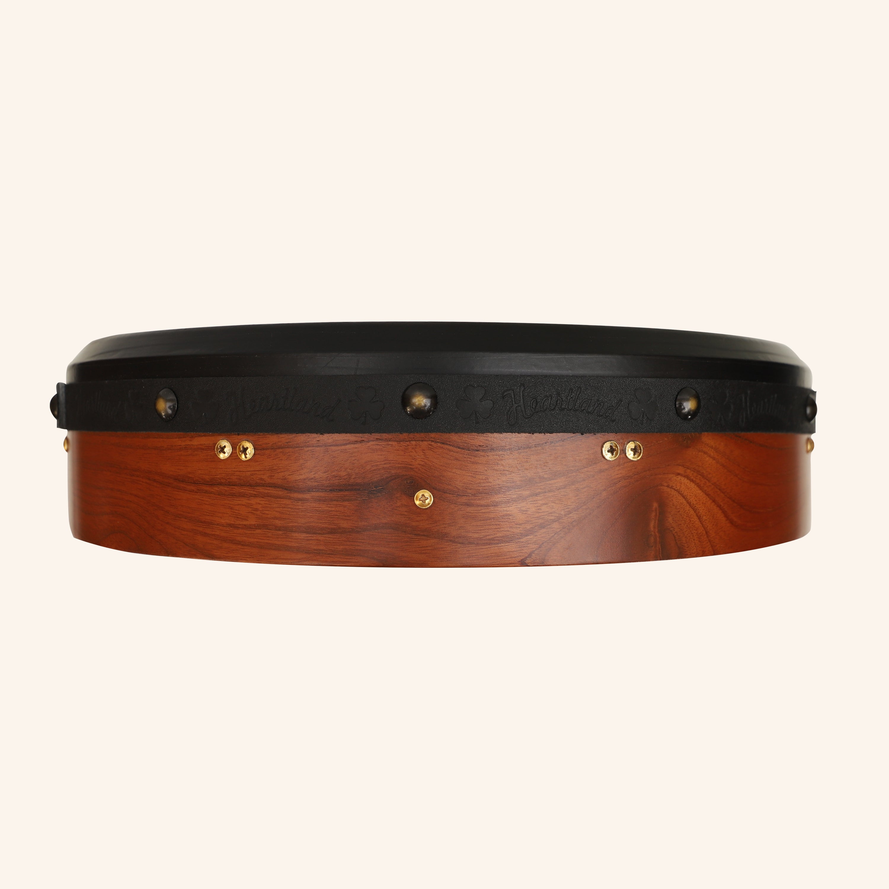 Muzikkon 18"X4" Heartland Tunable Irish Bodhran Drum with T-Bar & Taped Finish Deep Tune
