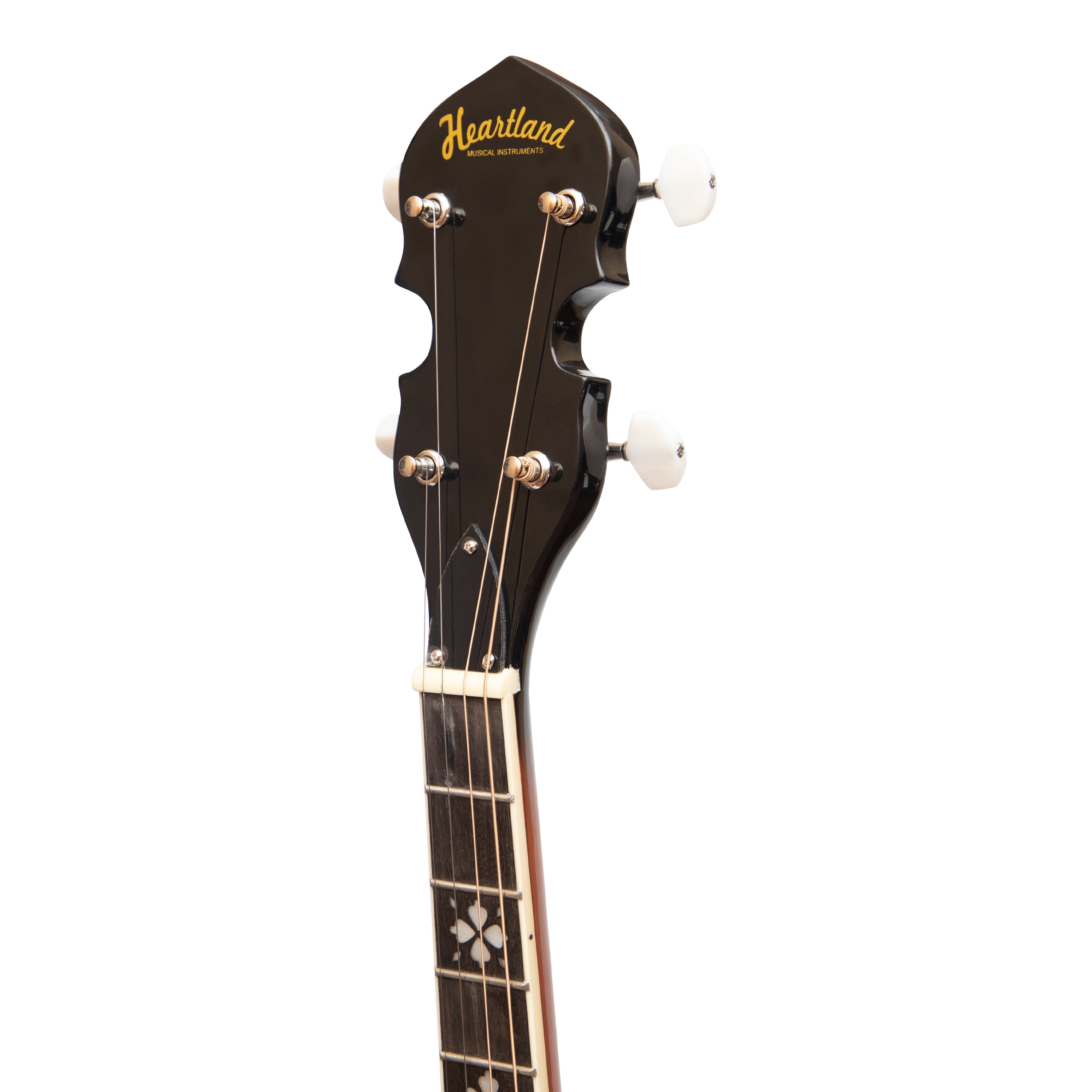 Heartland 4 String 17 Fret Irish Tenor Banjo Left Handed Player Series with Closed Solid Back Sunburst Finish