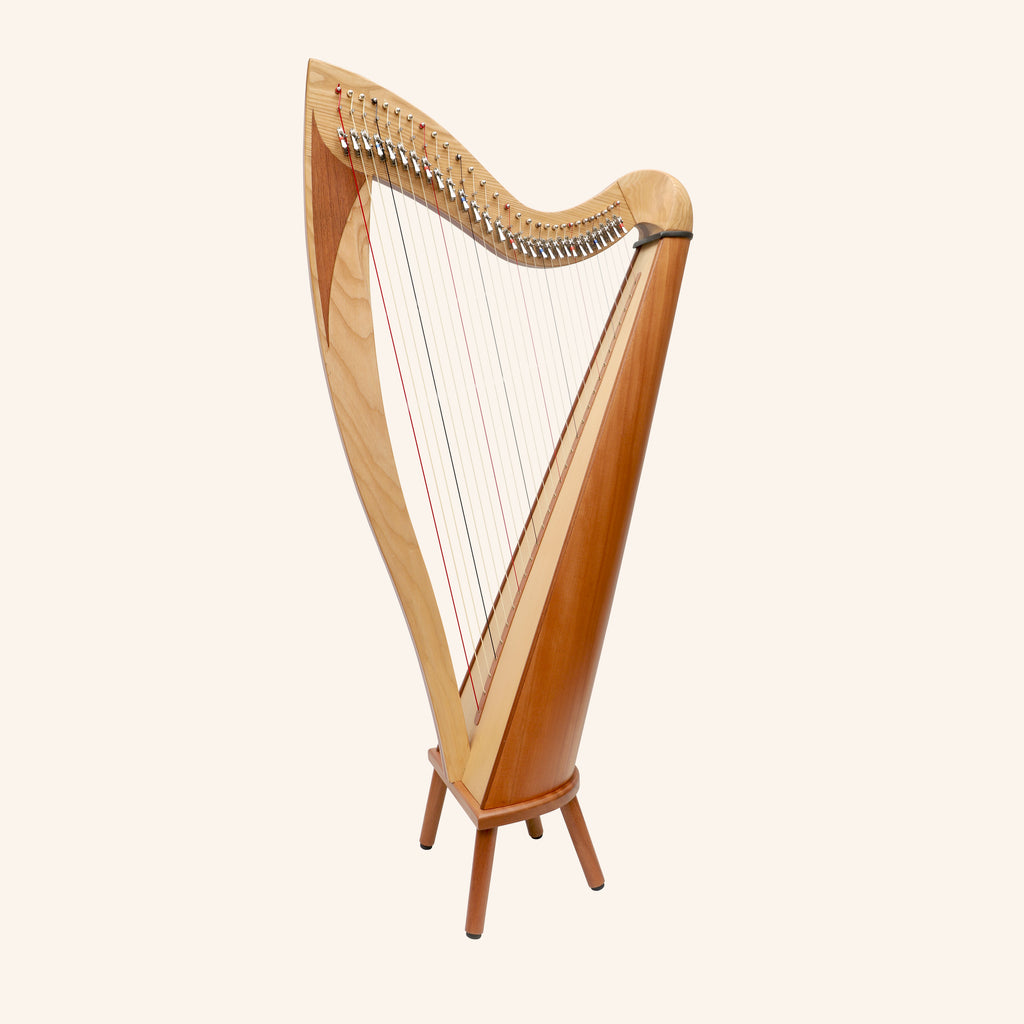 McHugh Atlas Harp 29 String Ash and Mahogany Roundback