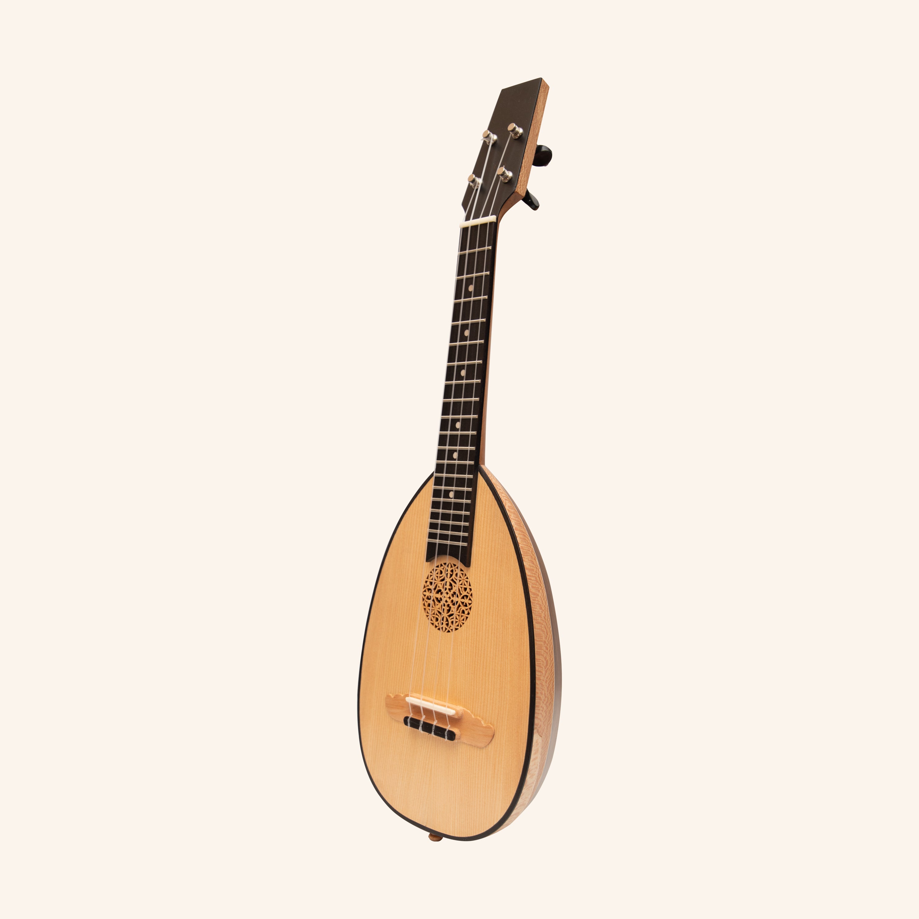 Heartland Baroque Ukulele, 4 String Concert Variegated Walnut and Lacewood