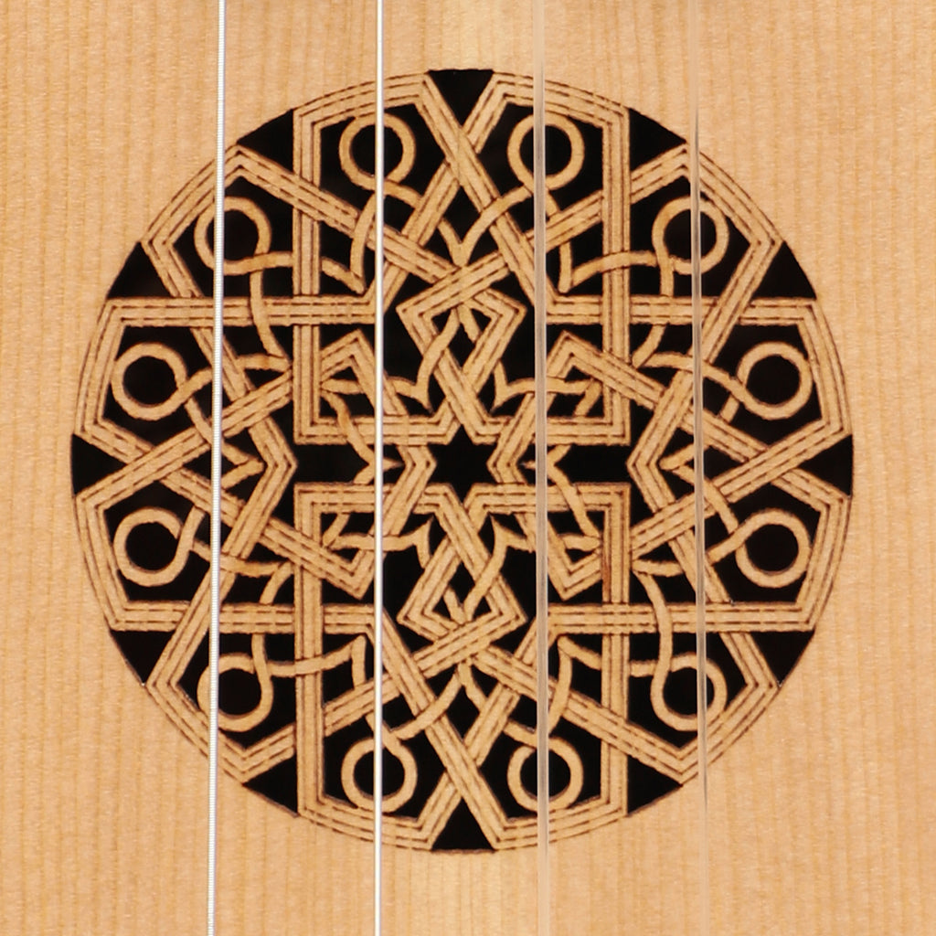 Heartland Baroque Ukulele, 4 String Baritone Variegated Walnut And Lacewood