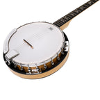 Heartland 5 String Deluxe Irish Banjo 24 Bracket with Closed Solid Back Maple Finish