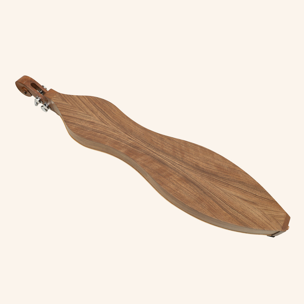 Mountain Dulcimer 4 String  F-Hole Walnut with Nickel Finish Hardware