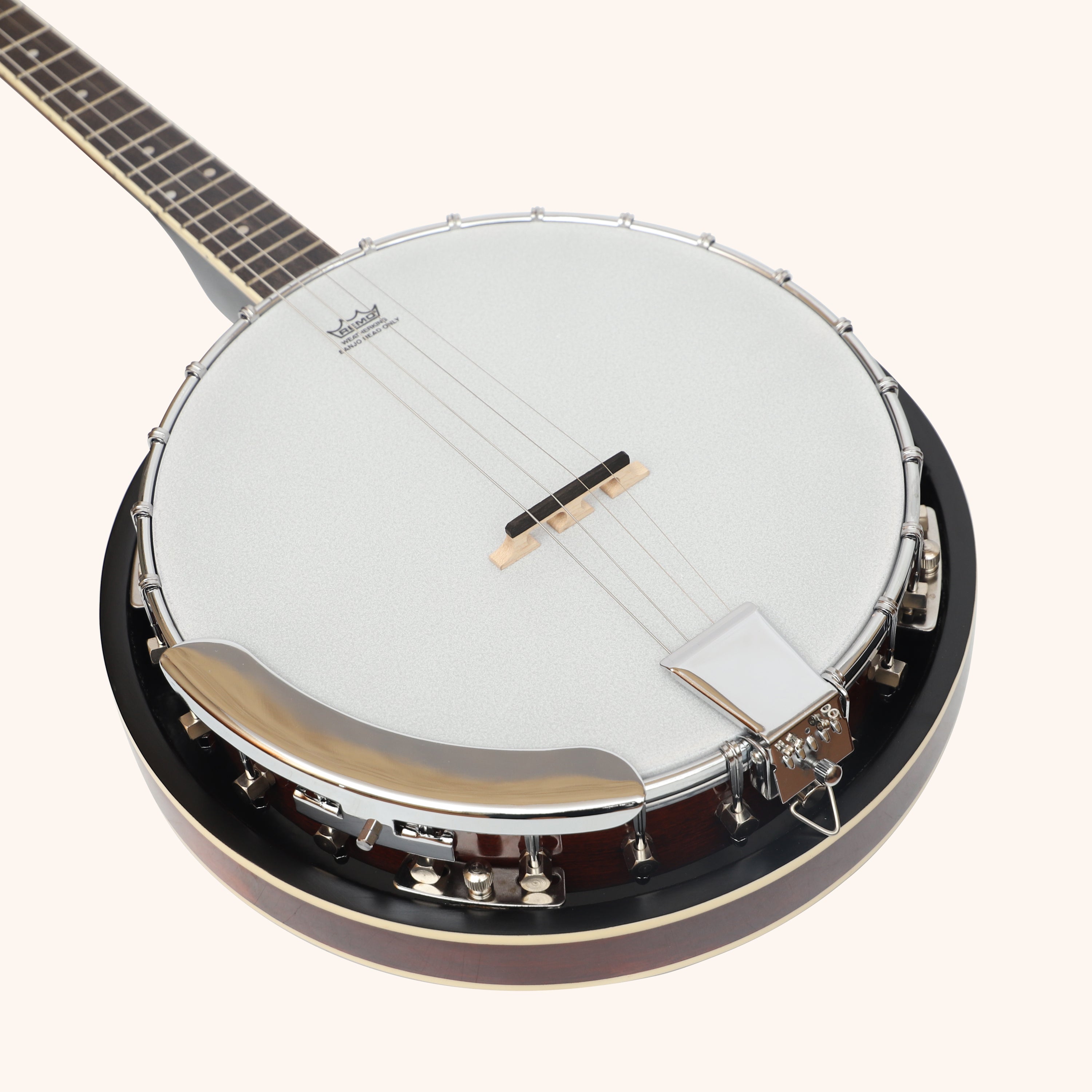Heartland 4 String Banjo Closed Solid Back 17 Fret, 4 String Irish Tenor Banjo Short scale