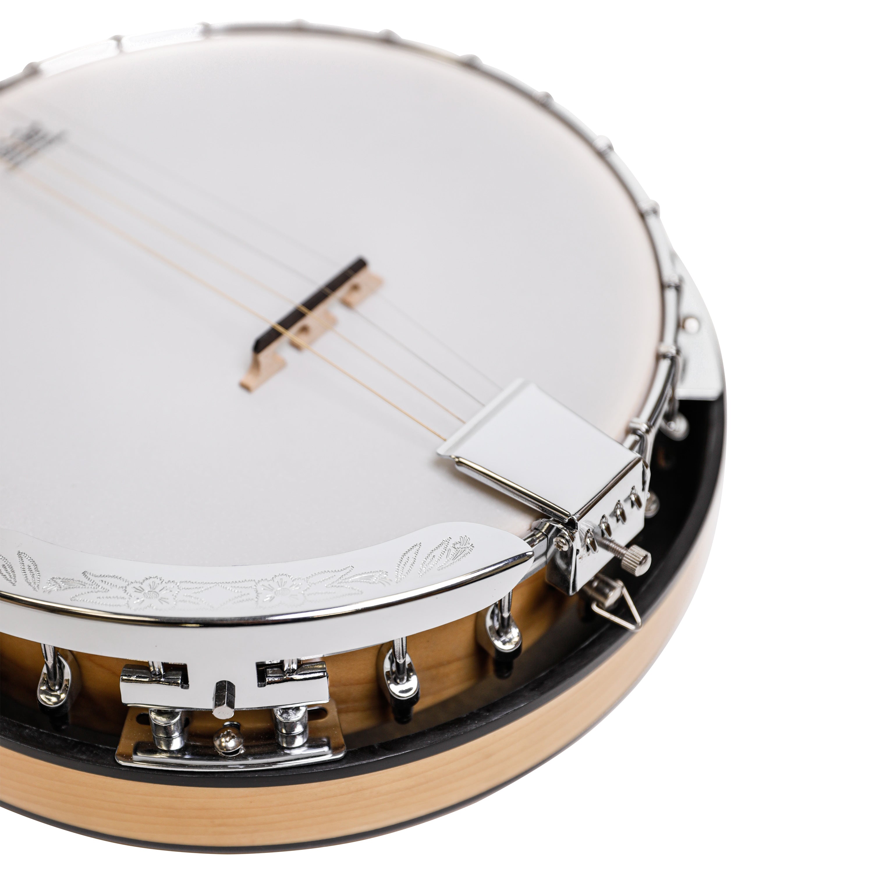 Heartland Deluxe Irish Tenor Banjo 19 Frets with 24 Bracket and Closed Solid Back Maple Finish