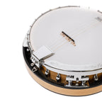Heartland Deluxe Irish Tenor Banjo Left Handed 19 Frets 24 Bracket Closed Solid Back Maple Finish