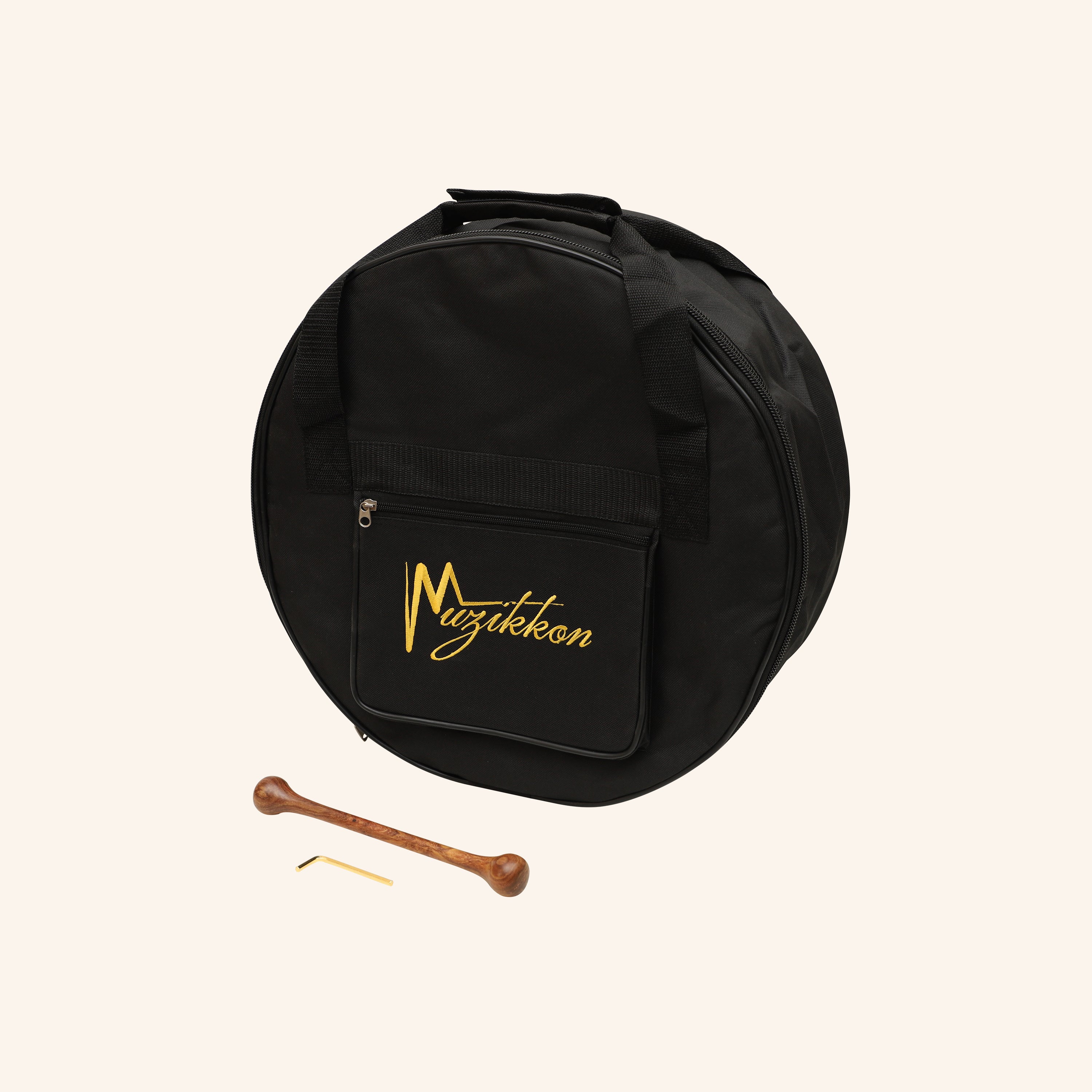 Muzikkon 14"X6" Heartland Tunable Irish Bodhran Drum Deep Rim with T-BAR & Taped Finish Deep Tune