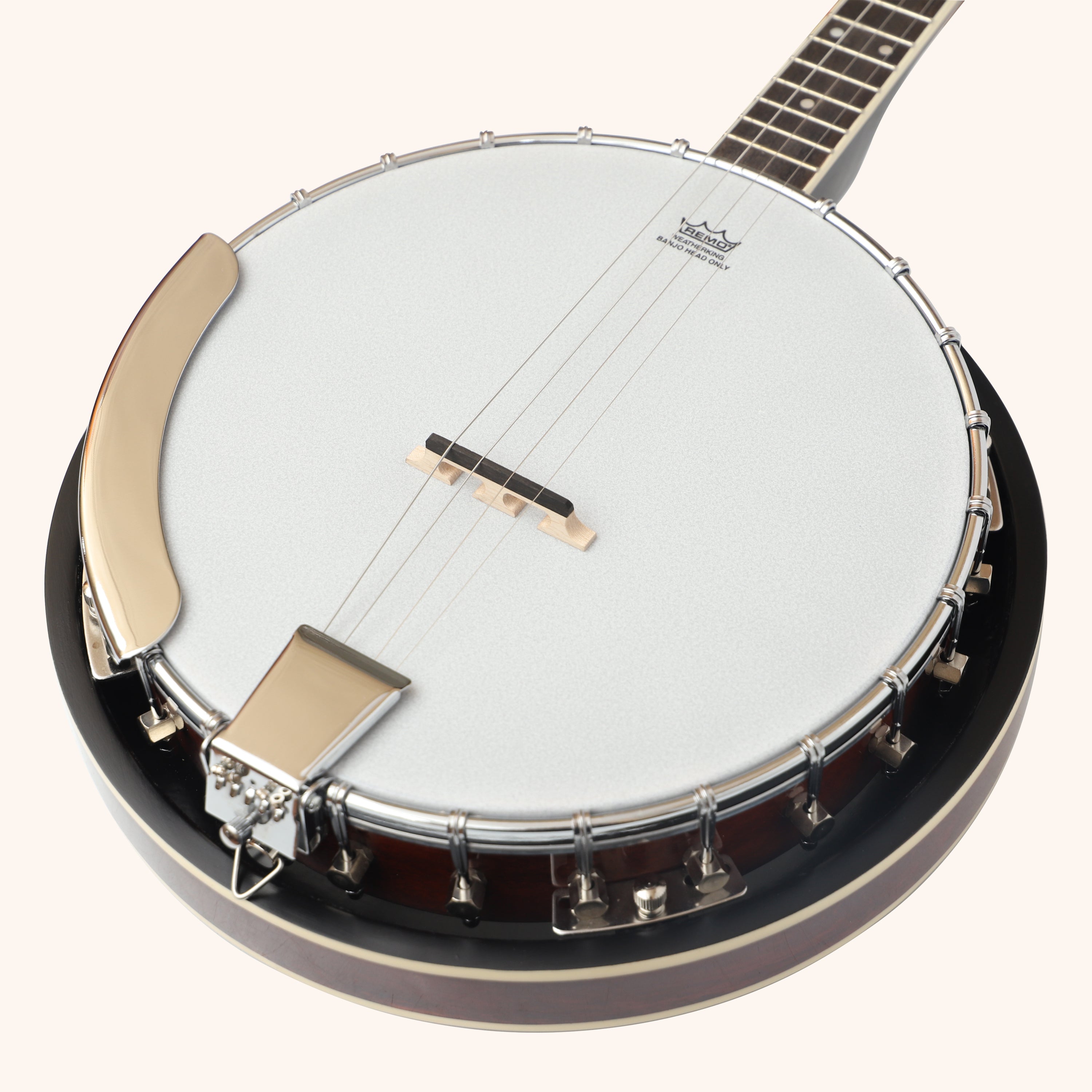 Heartland 4 String Banjo Closed Solid Back 17 Fret, 4 String Irish Tenor Banjo Short scale