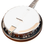 Heartland 4 String 19 Fret Irish Tenor Banjo Left Handed Player Series with Closed Solid Back Sunburst Finish