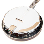 Heartland 4 String 17 Fret Irish Tenor Banjo Left Handed Player Series with Closed Solid Back Sunburst Finish