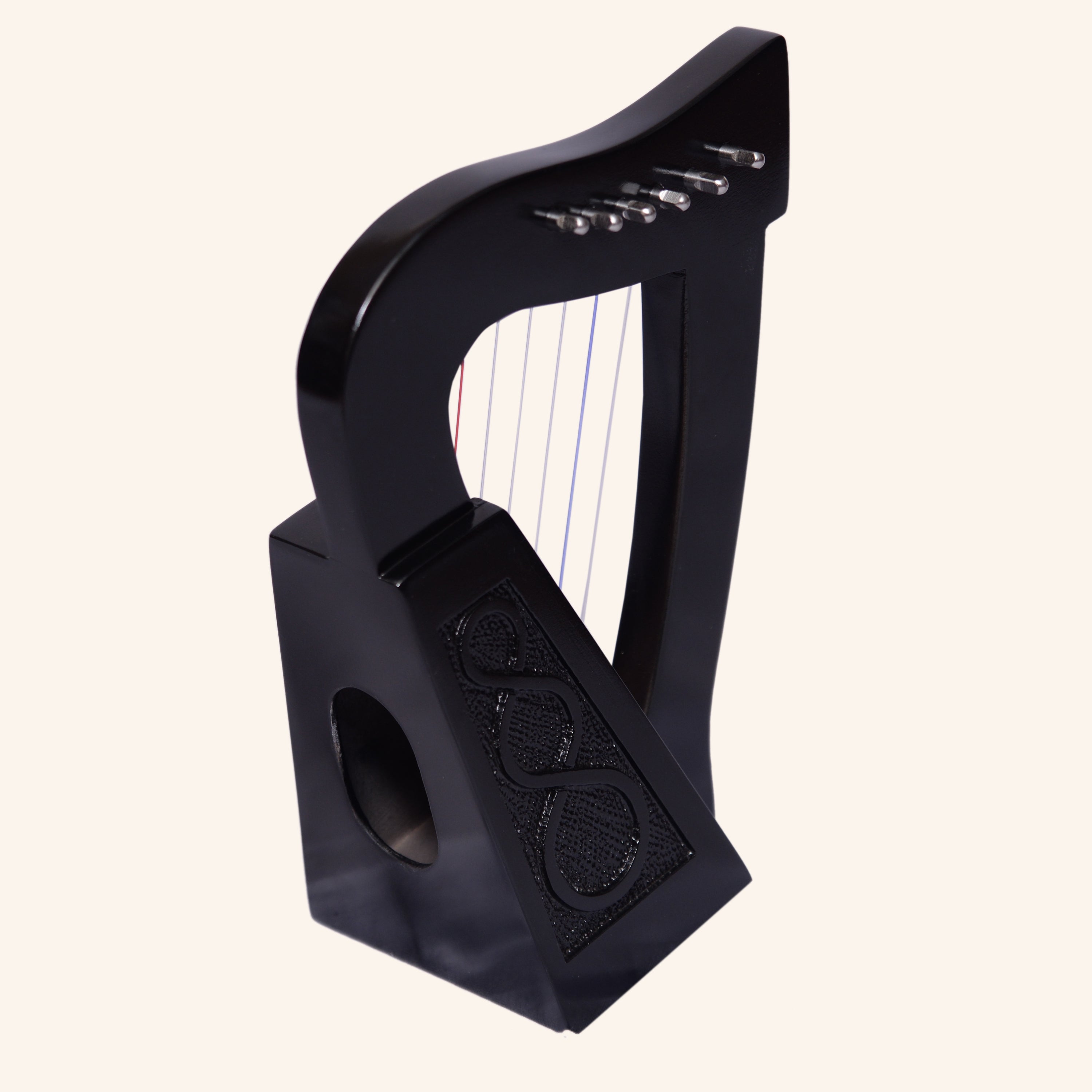 O'carolan Harp, 6 String Black Knotwork
