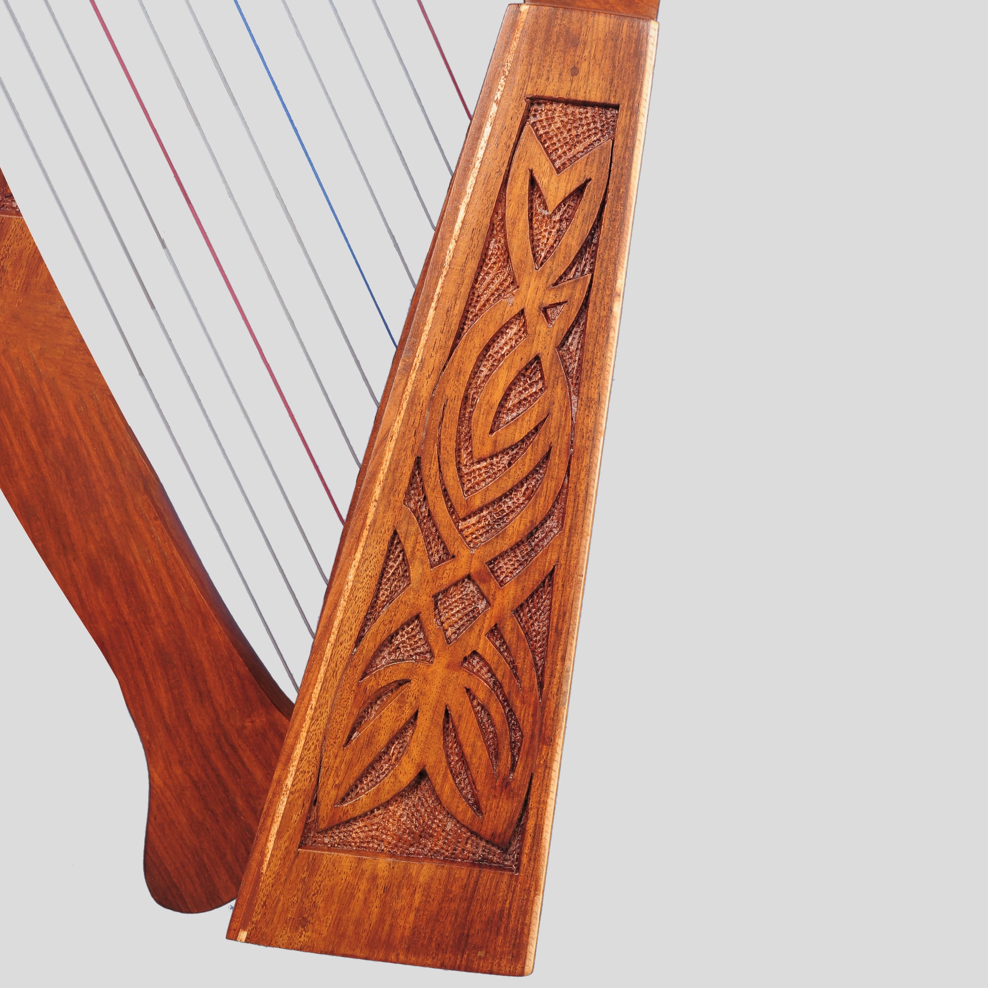 Muzikkon O'Carolan Harp, 11 String Rosewood Knotwork