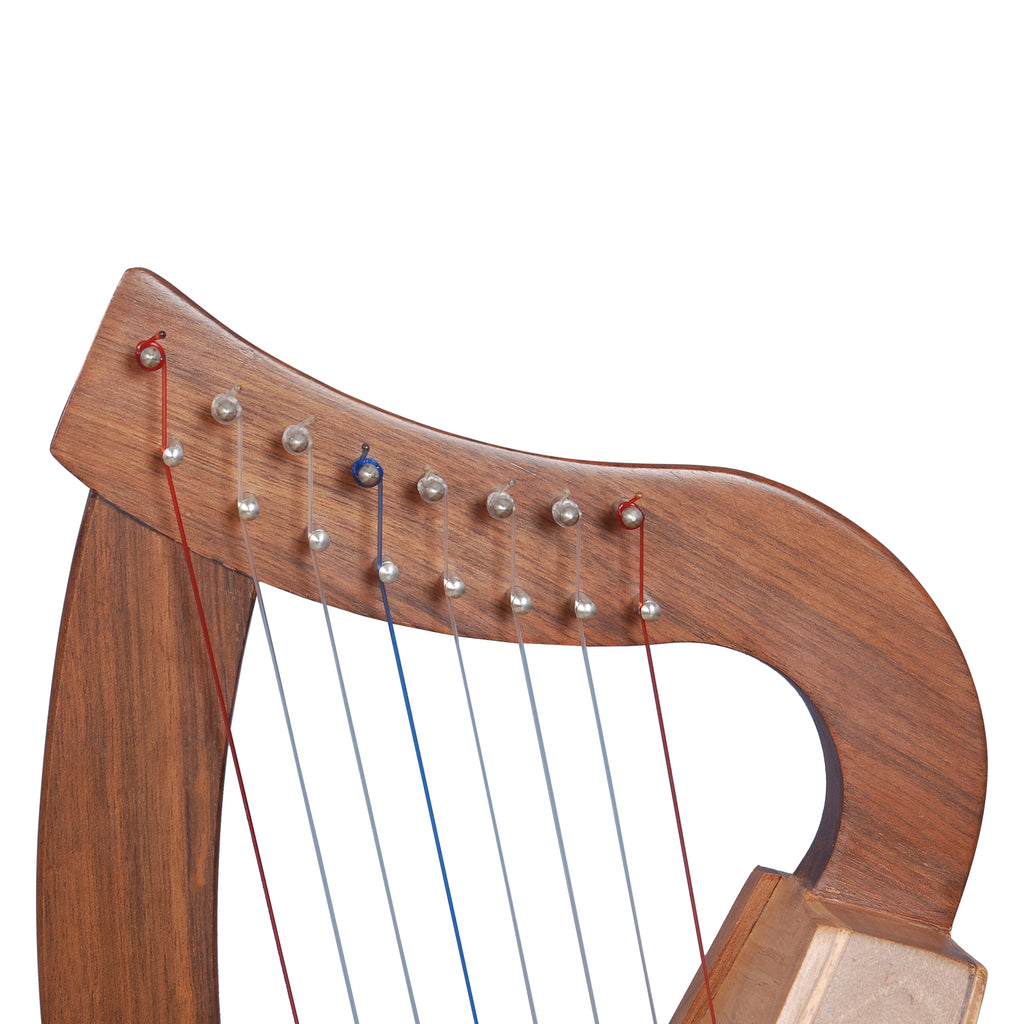Muzikkon O'Carolan Harp, 8 Strings Walnut Knotwork