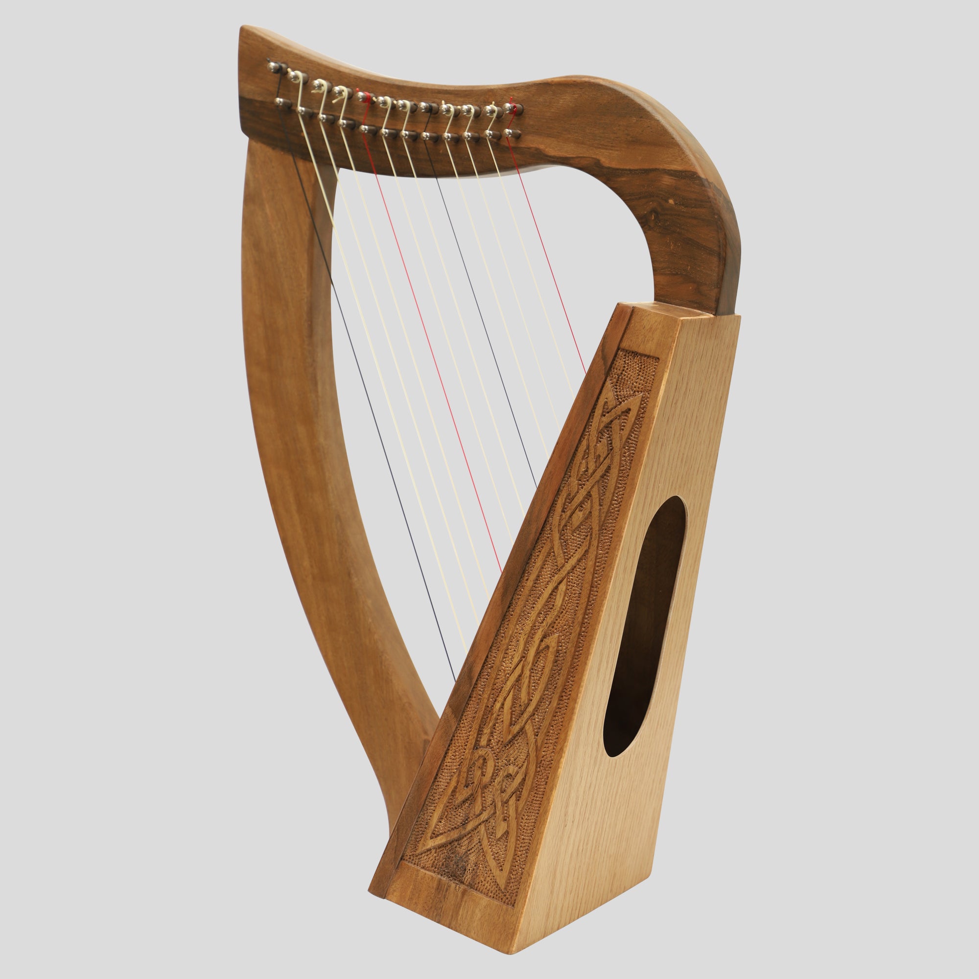 12 String O'Carolan Harp Knotwork, Mini Celtic Harp