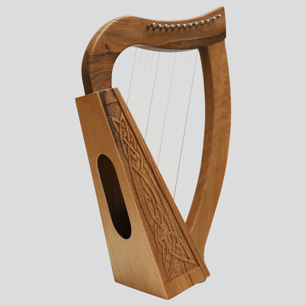 12 String O'Carolan Harp Knotwork, Mini Celtic Harp