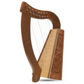 MUZIKKON O'CAROLAN HARP, 8 STRING WALNUT CELTIC DRAGON