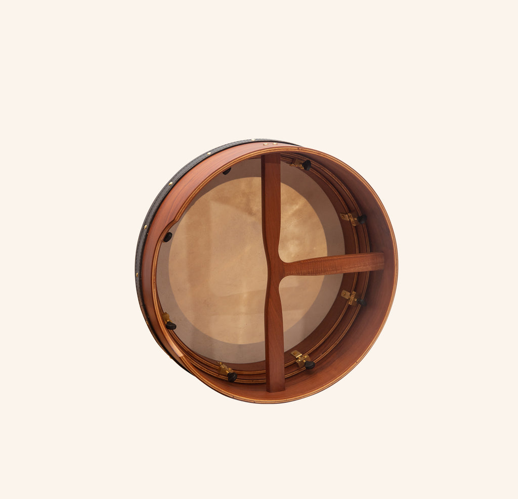 Muzikkon 16”x5" (40.5x12.5 Cm) Premium Celtic Irish Bodhran With Easy Tune System Deep Rim T- Bar & Taped Finish