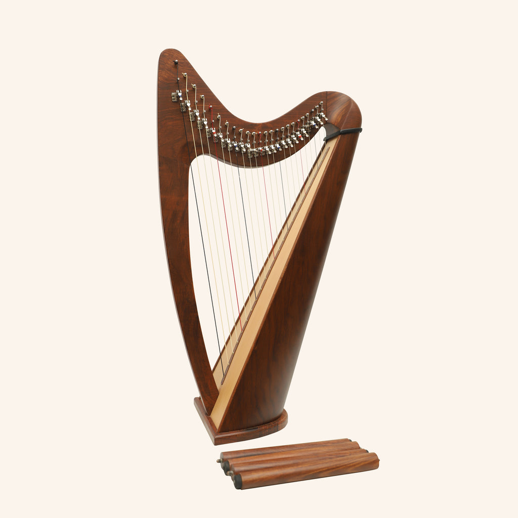 24 String Claddagh Harp Rosewood
