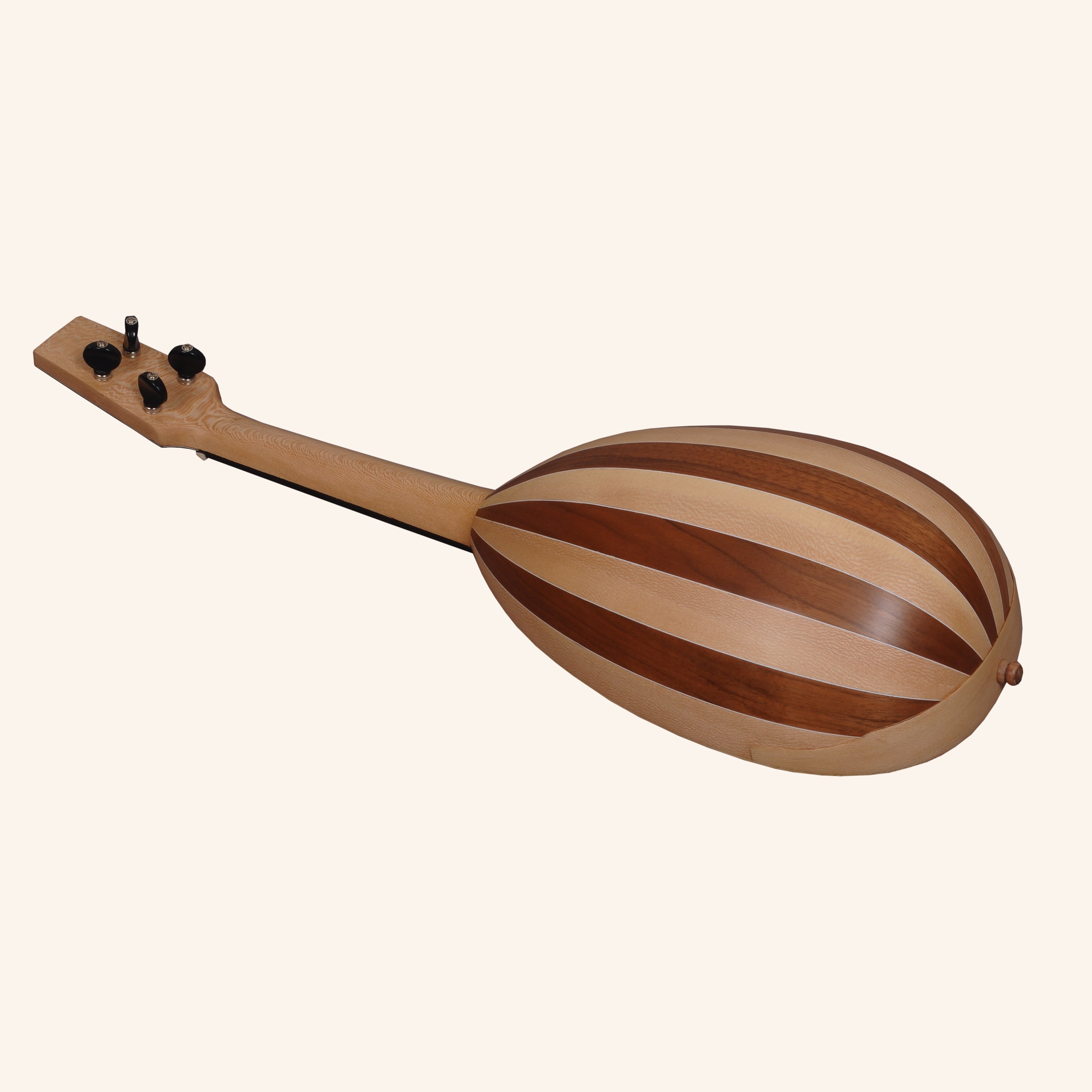 HEARTLAND BAROQUE UKULELE, 4 STRING CONCERT VARIEGATED WALNUT AND LACEWOOD LEFT HANDED