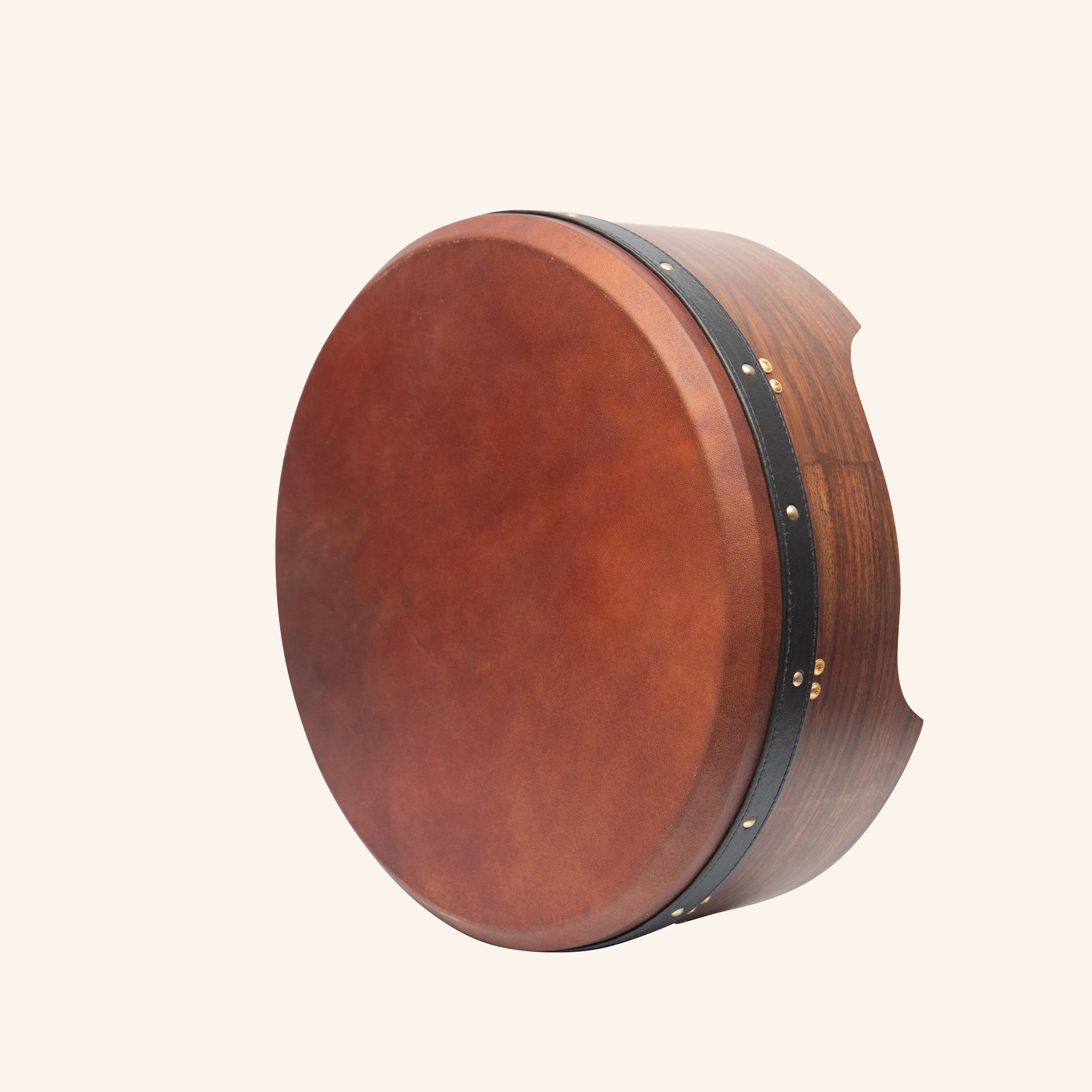 Muzikkon 16"X6" Heartland Tunable Deep Rim Bodhran Rosewood T-Bar Goat Skin