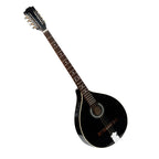 Traditional Irish Bouzouki With EQ, 8 Strings Black Gloss Maple Body with Spruce Top