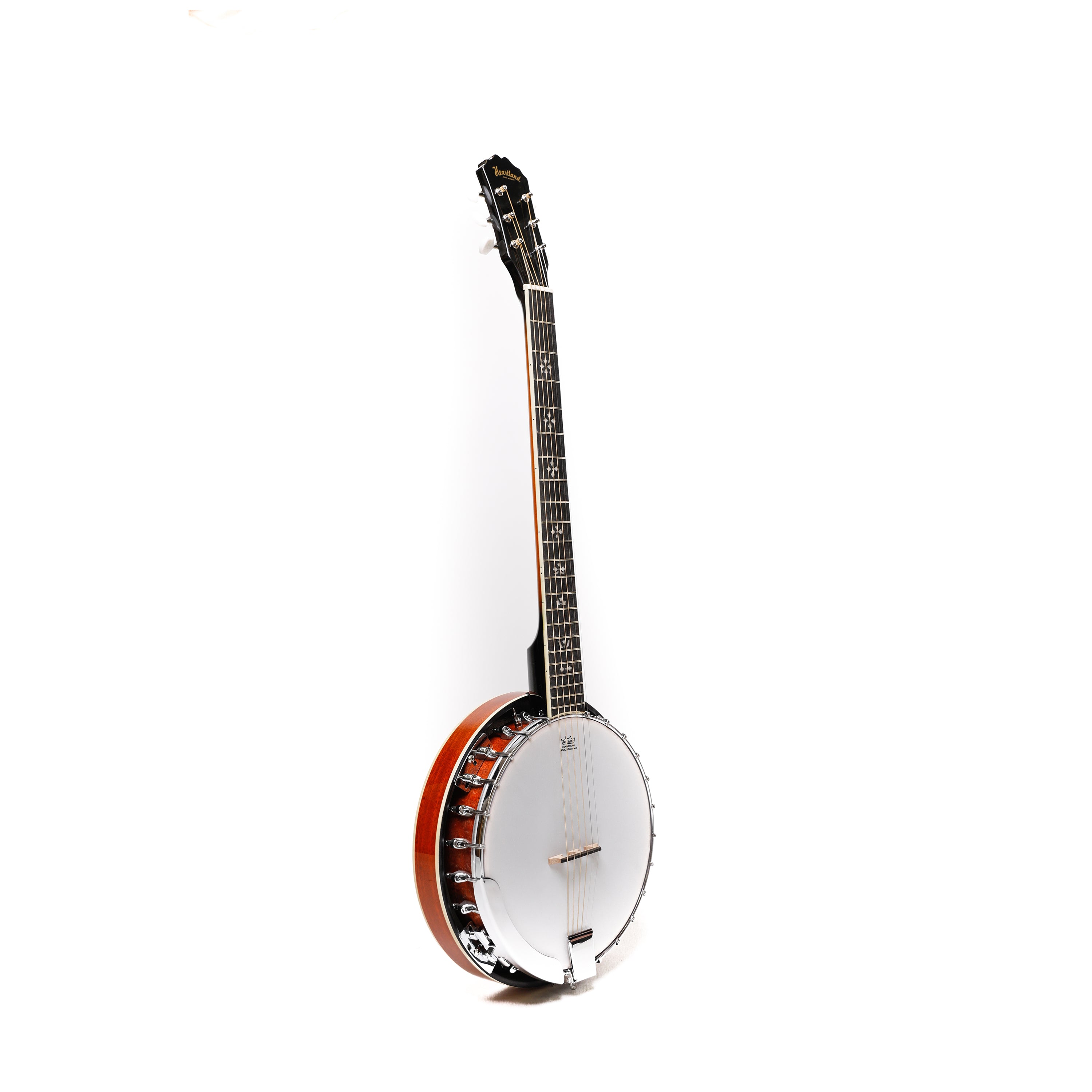 Heartland 6 String Irish Banjo Player Series 24 Bracket Closed Solid Back Sunburst Finish