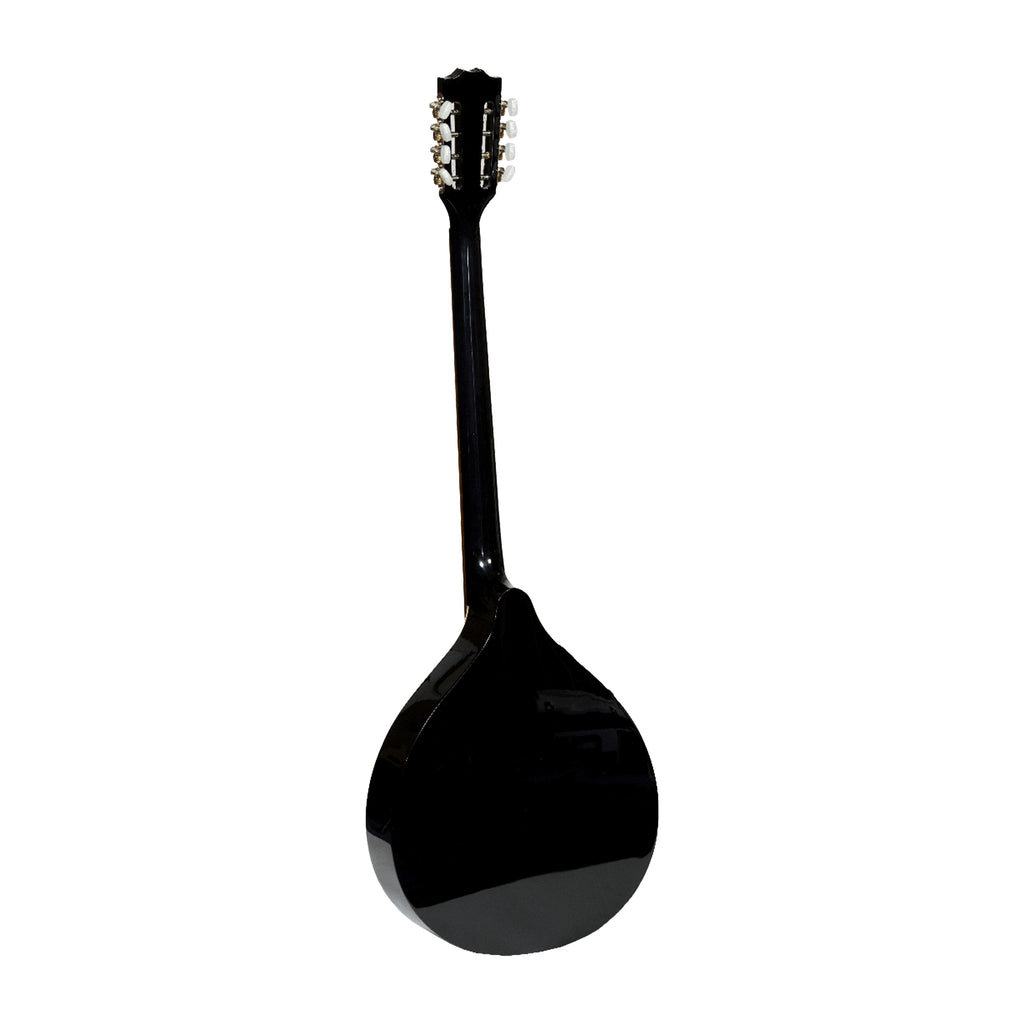 Traditional Irish Bouzouki With EQ, 8 Strings Black Gloss Maple Body with Spruce Top
