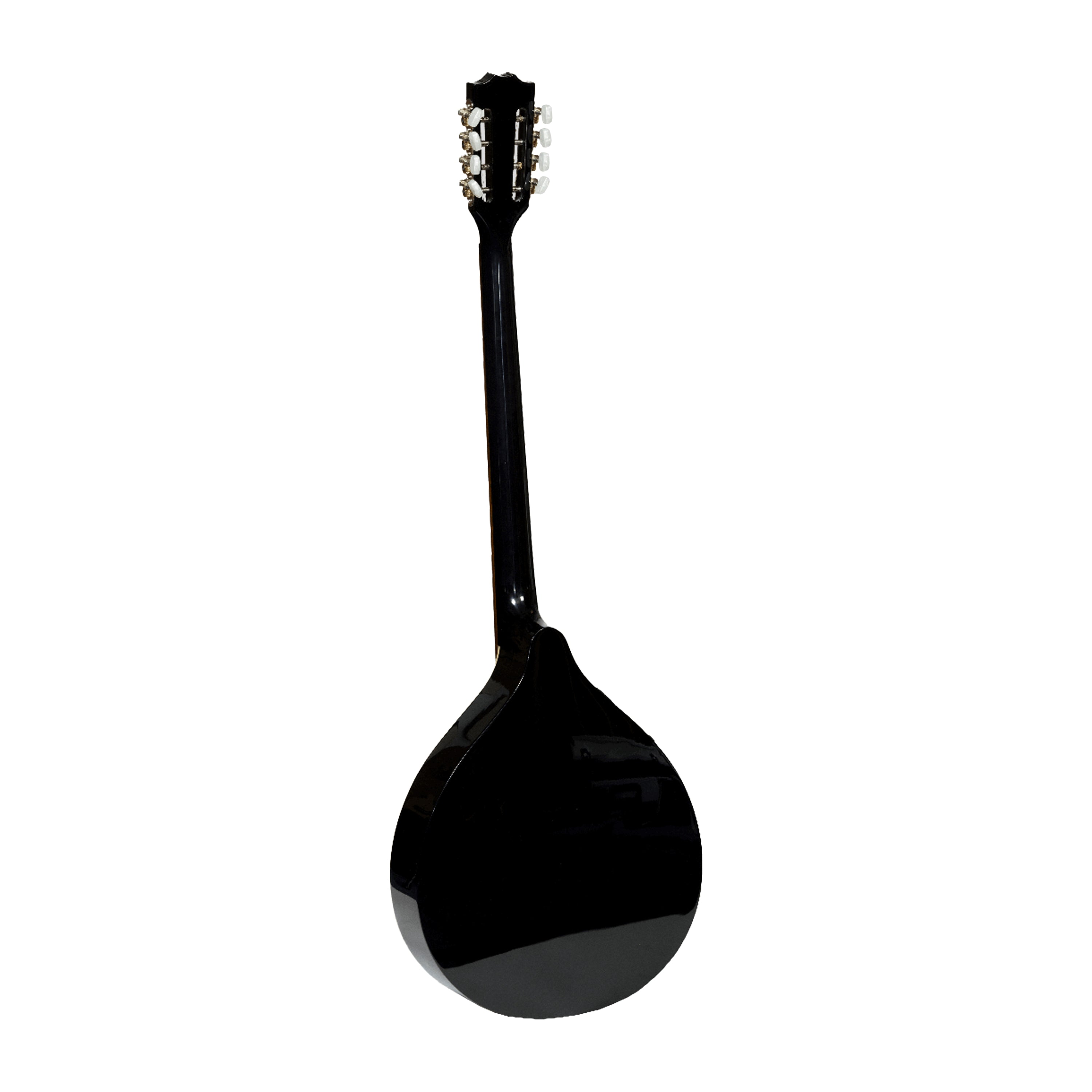 Traditional Irish Bouzouki With EQ, 8 Strings Black Gloss Maple Body with Spruce Top