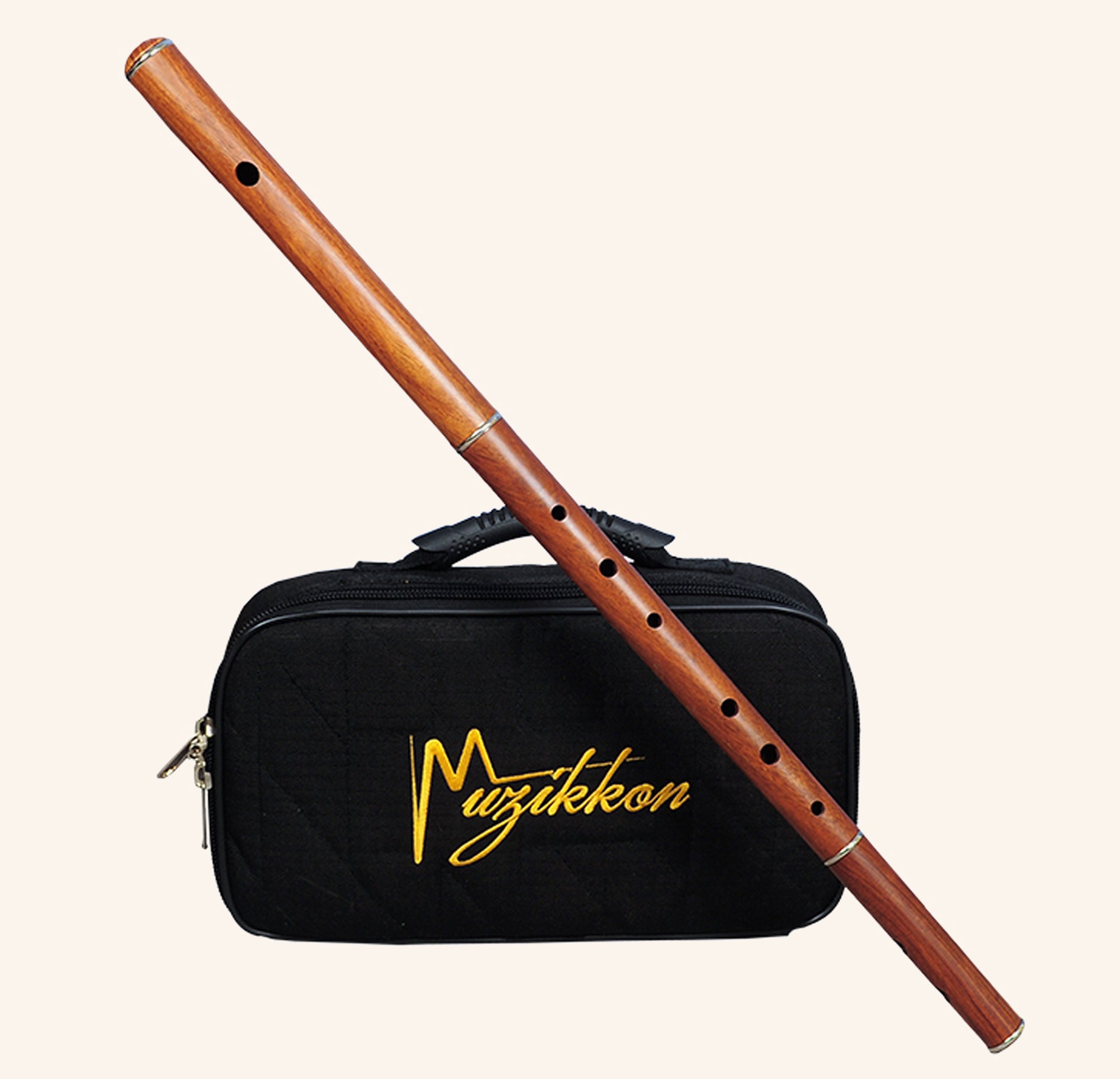 Irish Flute D tune Rosewood Without Tuning Slide with Nylon Case