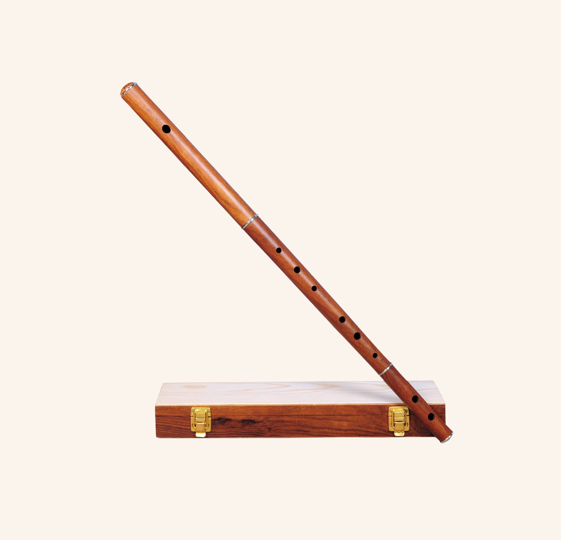 Irish Flute D tune Rosewood Without Tuning Slide with Wooden Case