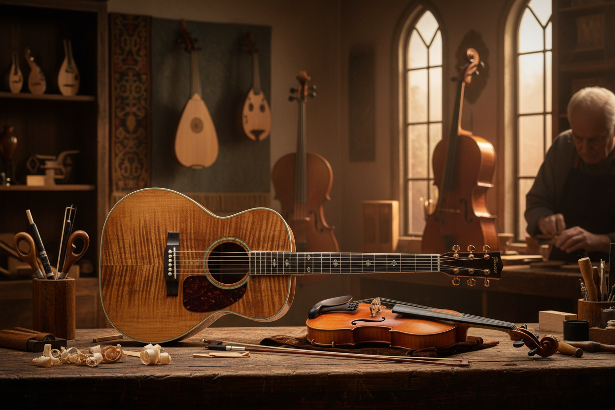 At AYAN STRINGS, we are passionate about crafting premium musical instruments that inspire musicians and music lovers alike. With decades of expertise and dedication to quality, we create instruments that resonate with excellence.